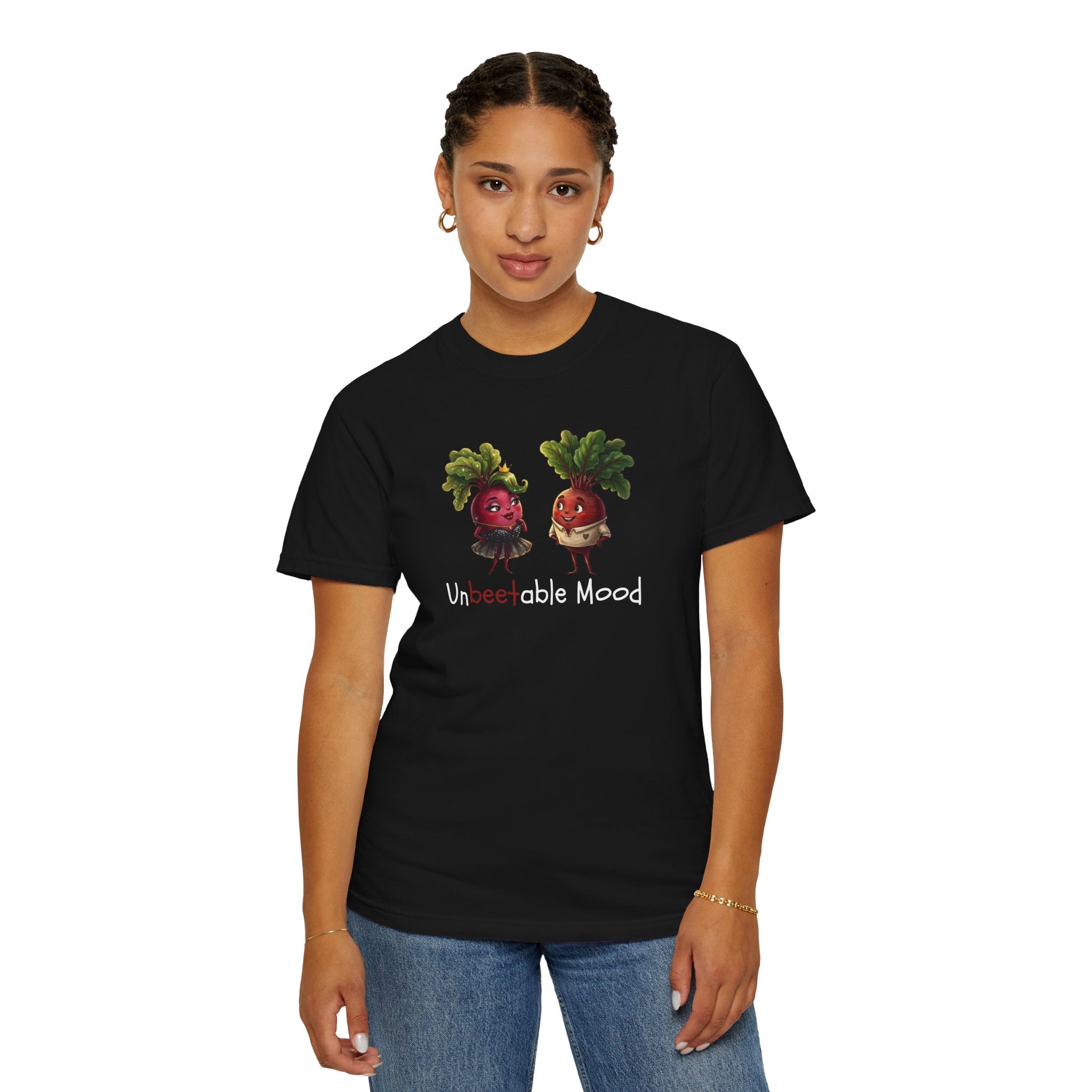 Unbeetable Mood T-Shirt — Cute Beet Characters Veggie Pun Tee