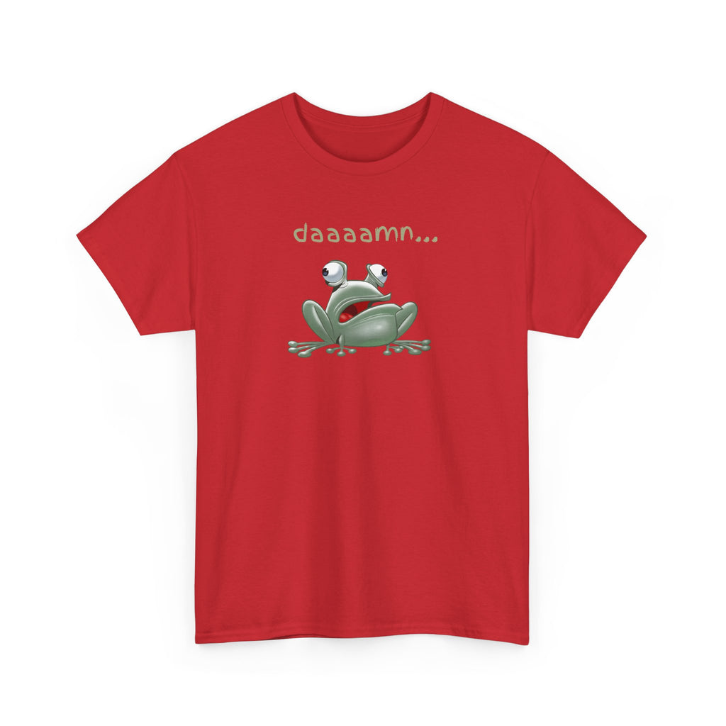 Frog "daaaamn..." T-Shirt — Funny Relaxed Frog Graphic Tee