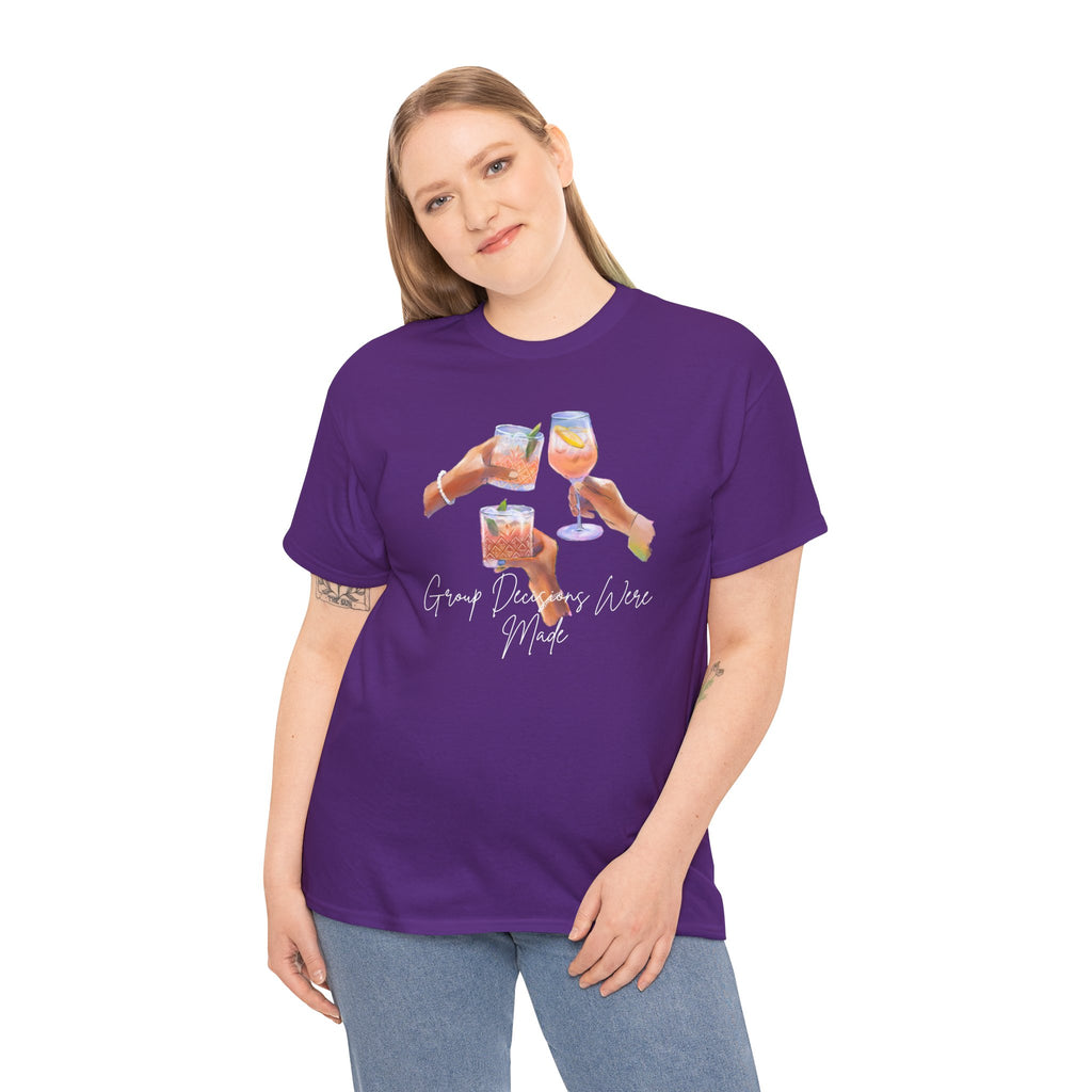 Cheers Wine T-Shirt — "Good Days Are Here" Toast Graphic Tee