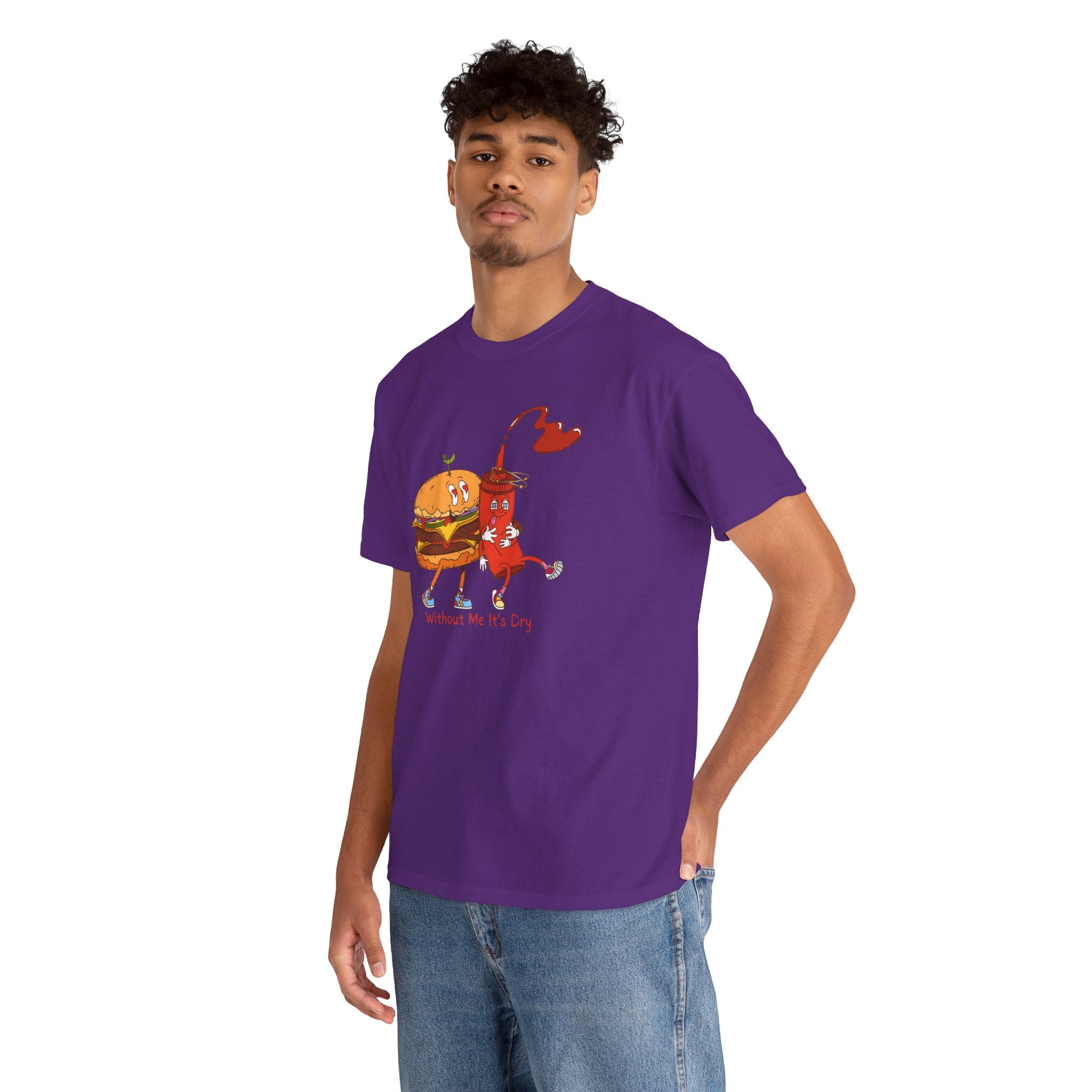 Ketchup & Burger Besties Tee — "Without Me, He’s Dry" Funny Food Couple T-Shirt