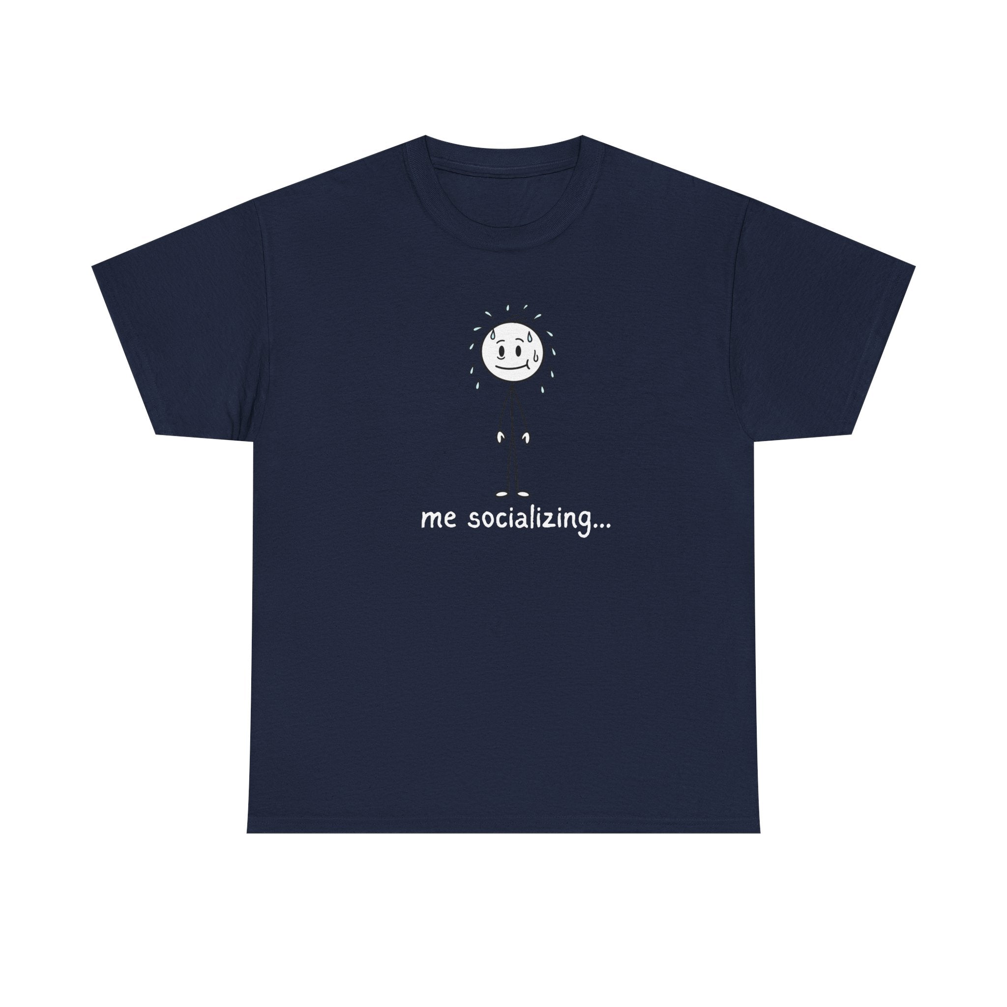 Me Socializing T-Shirt — Funny Introvert Stick Figure Tee