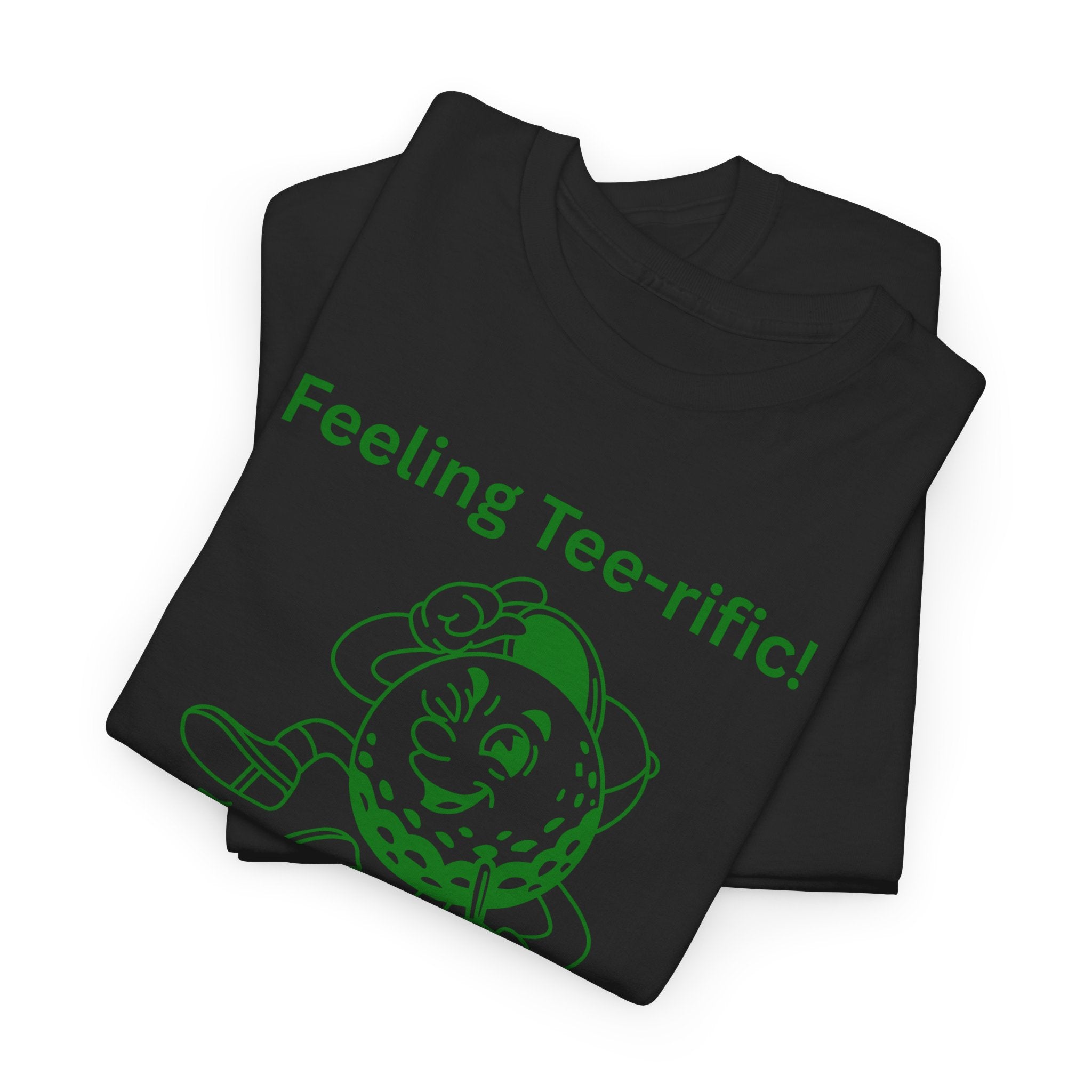 Golf Tee T-Shirt — "Feeling Tee-rific!" Vintage Golf Character Shirt