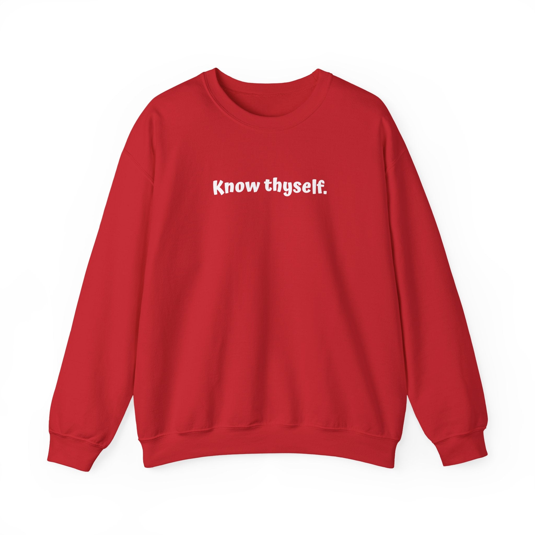 Know Thyself Crewneck Sweatshirt — Minimalist Inspirational Sweatshirt