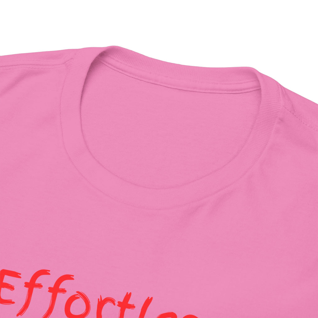 Effortless Tee — Minimal Red Script Graphic T-Shirt