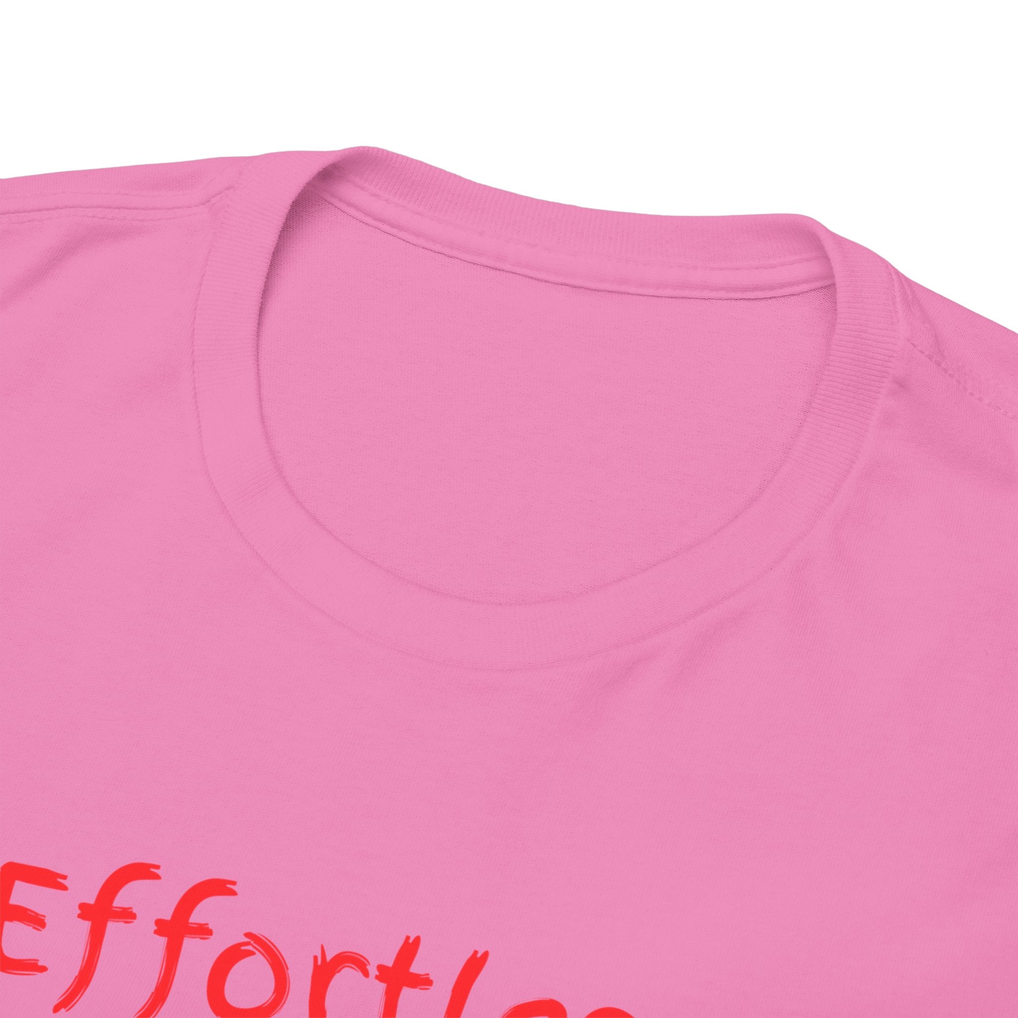 Effortless Tee — Minimal Red Script Graphic T-Shirt