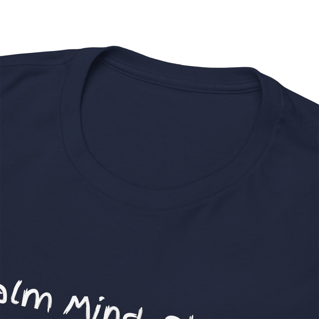 Calm Mind, Sharp Tongue Tee — Minimalist Black Graphic T-Shirt