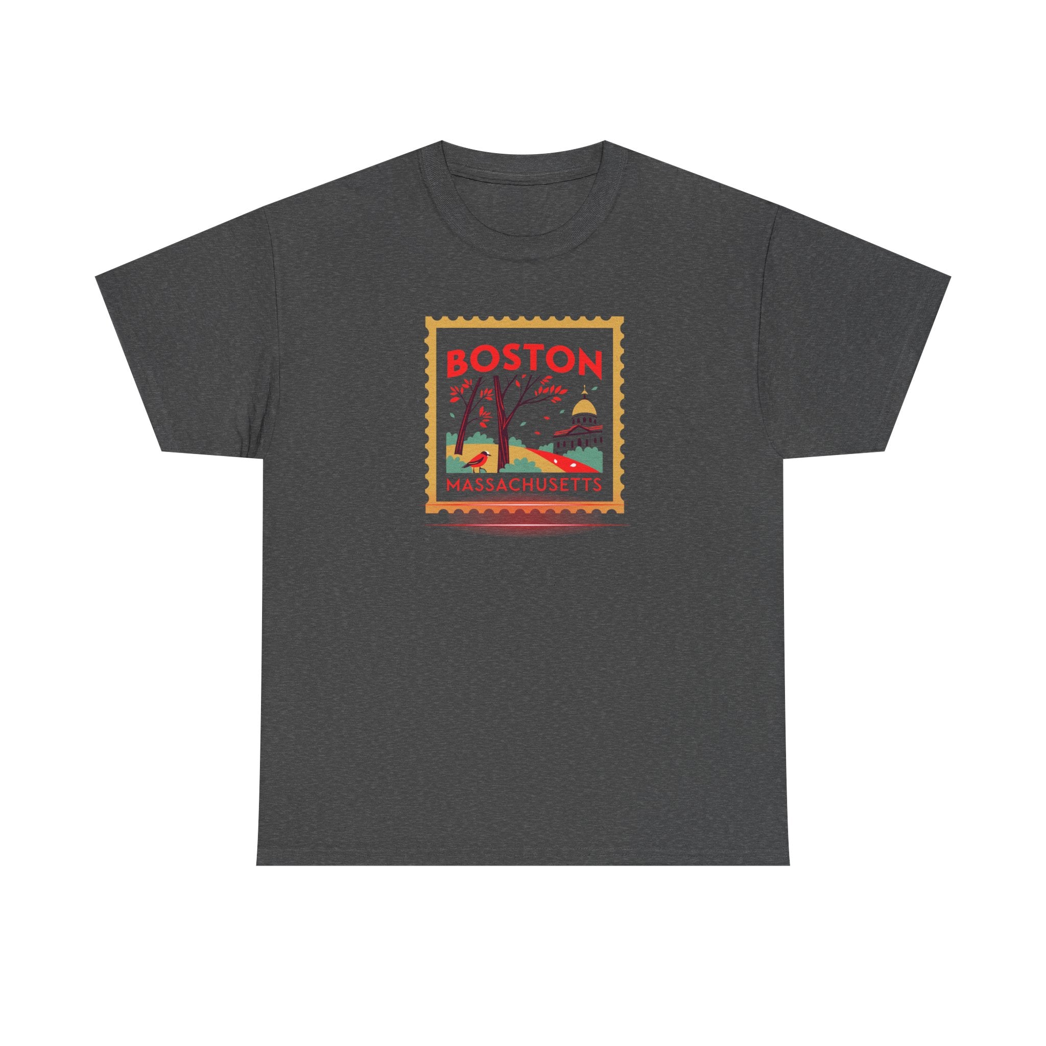 Boston Massachusetts Stamp Graphic Tee
