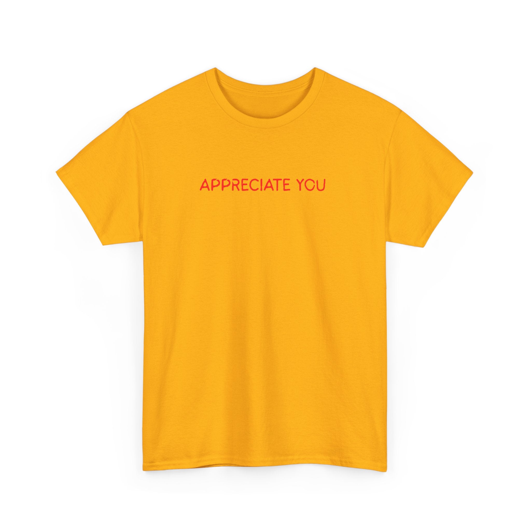 Appreciate You Tee – Minimalist Red Text Graphic T‑Shirt