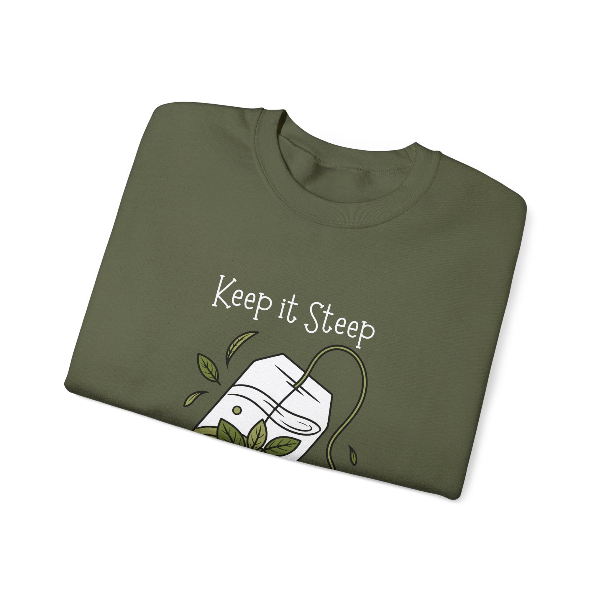 Crewneck Sweatshirt — Herbal Tea Bag Illustration | Cozy Botanical Gift