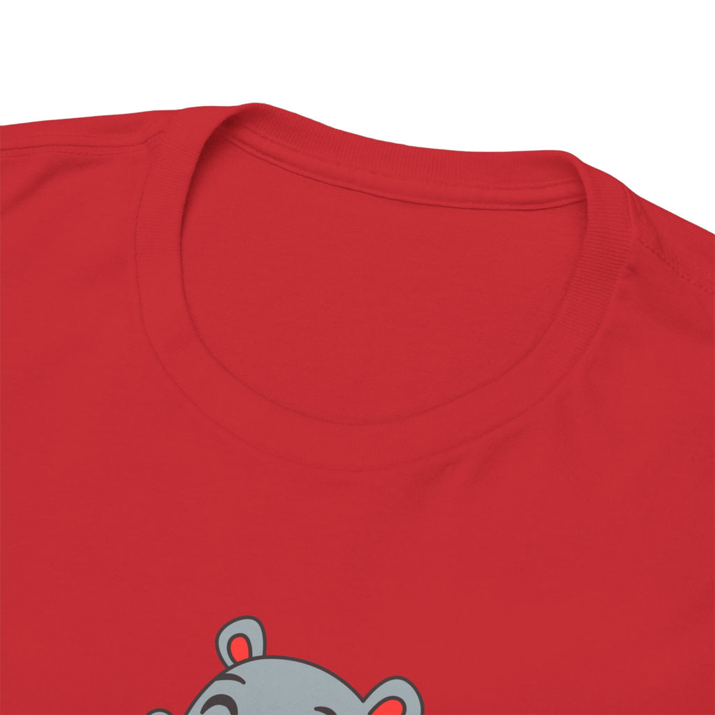 Hippo Eating Watermelon Tee — "Gone in Seconds" Cute Animal Graphic Shirt