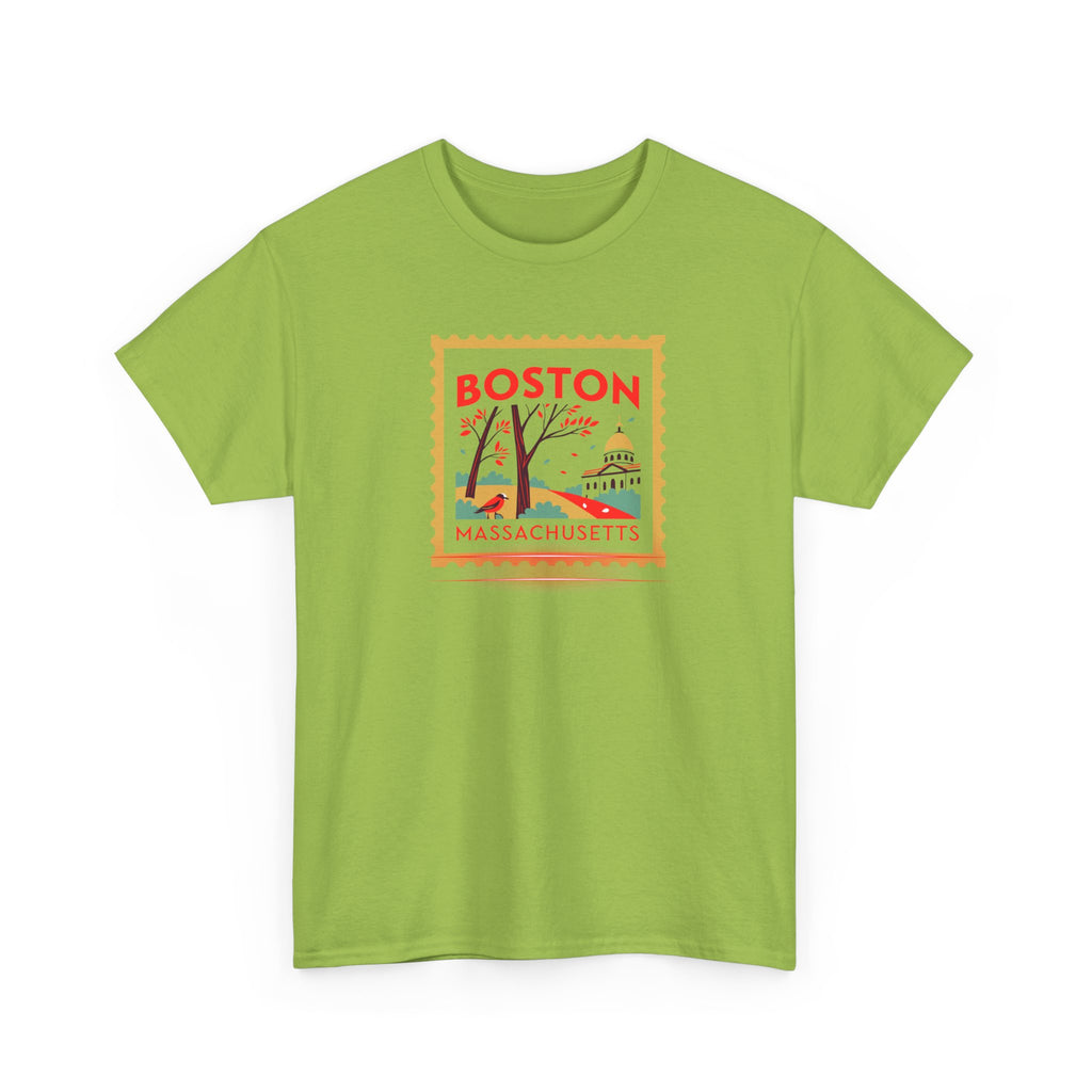 Boston Massachusetts Stamp Graphic Tee