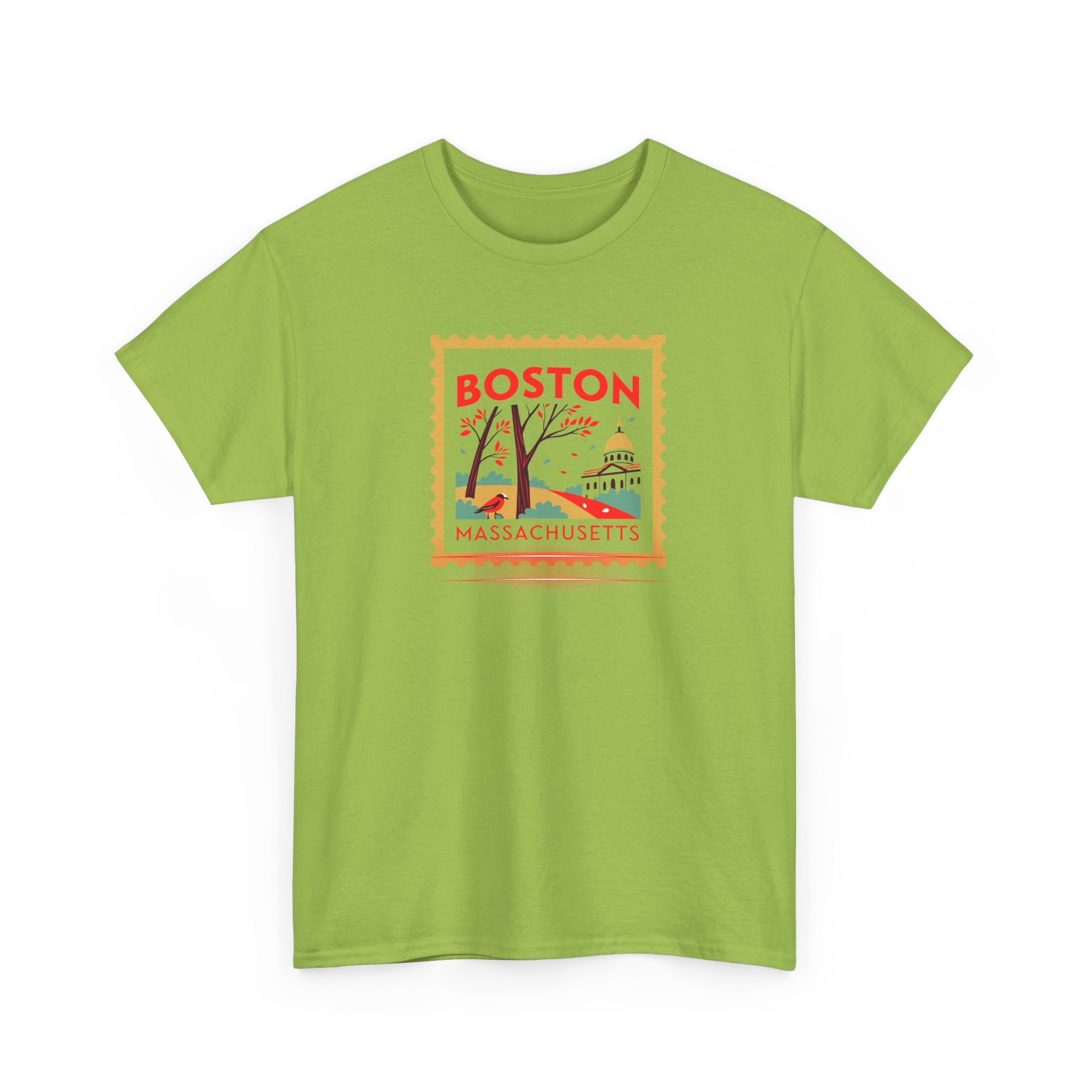 Boston Massachusetts Stamp Graphic Tee
