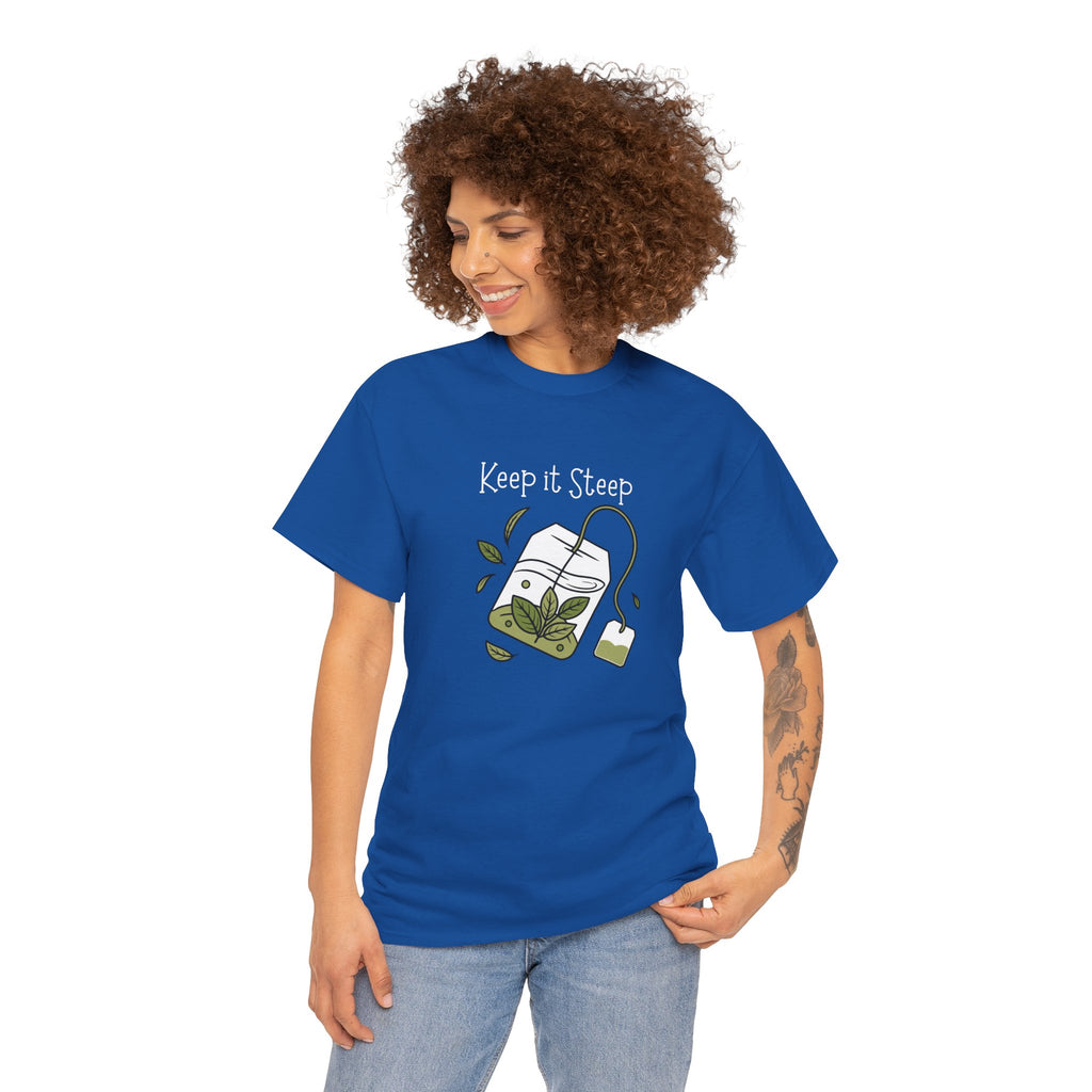 Keep It Steep Tea T-Shirt — Cute Tea Bag Graphic Tee for Tea Lovers