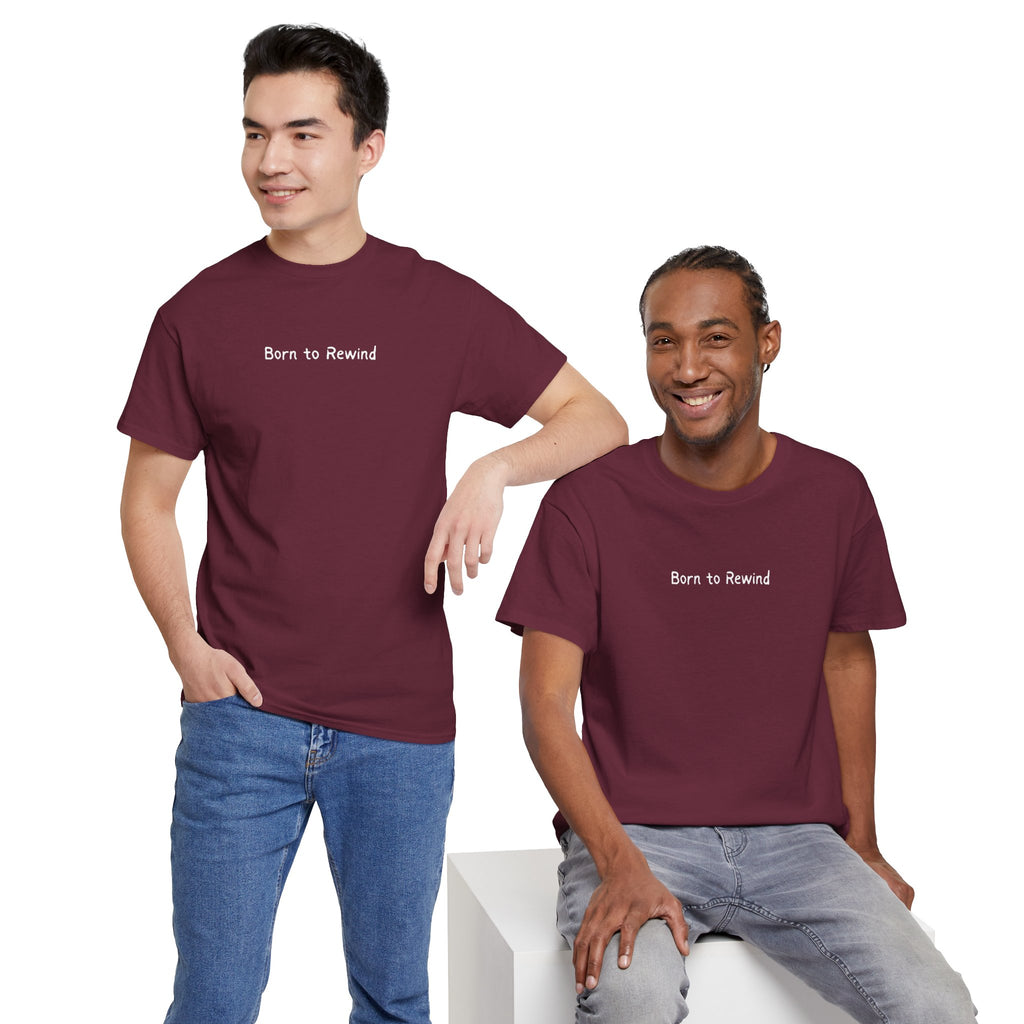 Born to Rewind T-Shirt — Minimal Retro Graphic Tee