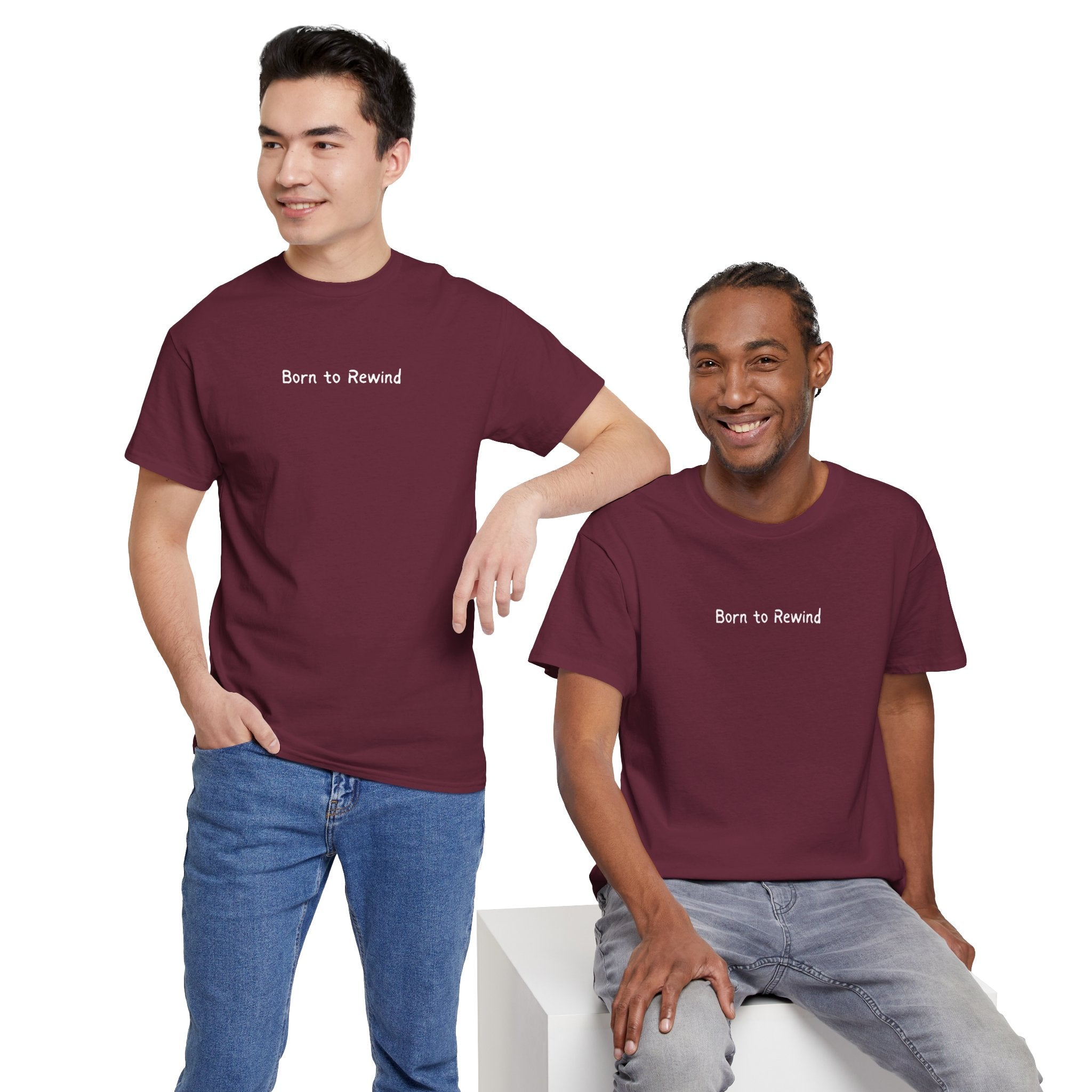 Born to Rewind T-Shirt — Minimal Retro Graphic Tee