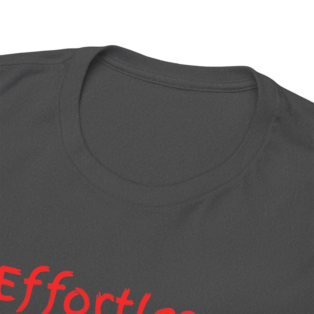 Effortless Tee — Minimal Red Script Graphic T-Shirt