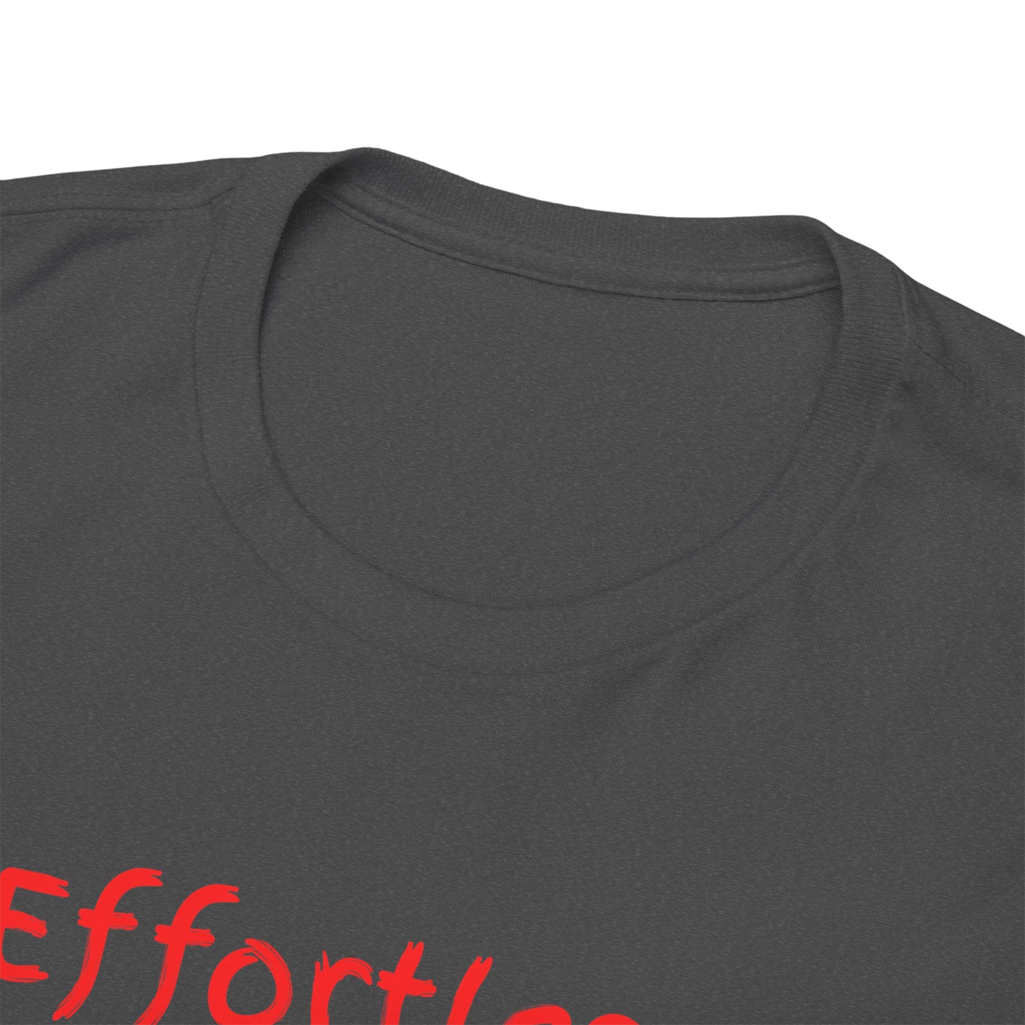 Effortless Tee — Minimal Red Script Graphic T-Shirt