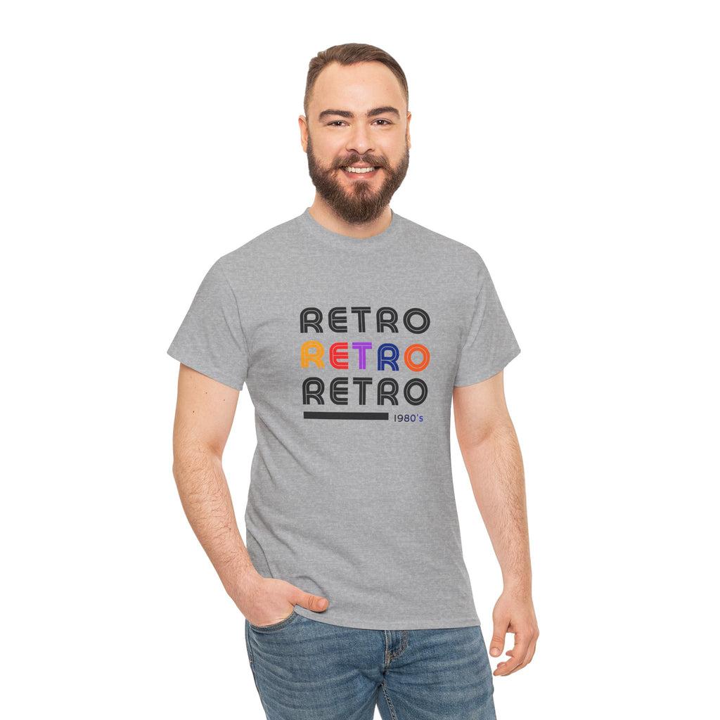 Retro Repeat Tee — Vintage 1980s-Inspired Graphic T-Shirt