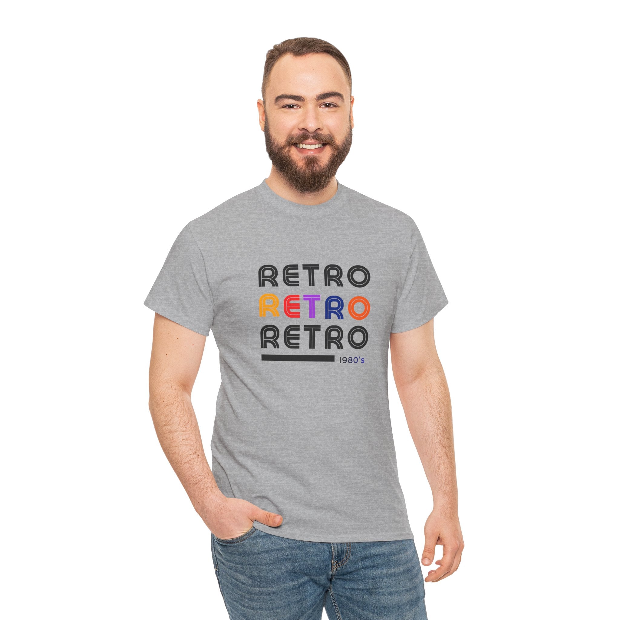 Retro Repeat Tee — Vintage 1980s-Inspired Graphic T-Shirt