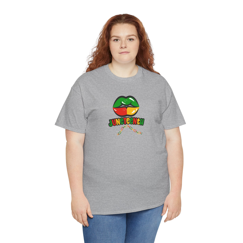 Juneteenth Lips Graphic Tee - Black History Celebration Shirt