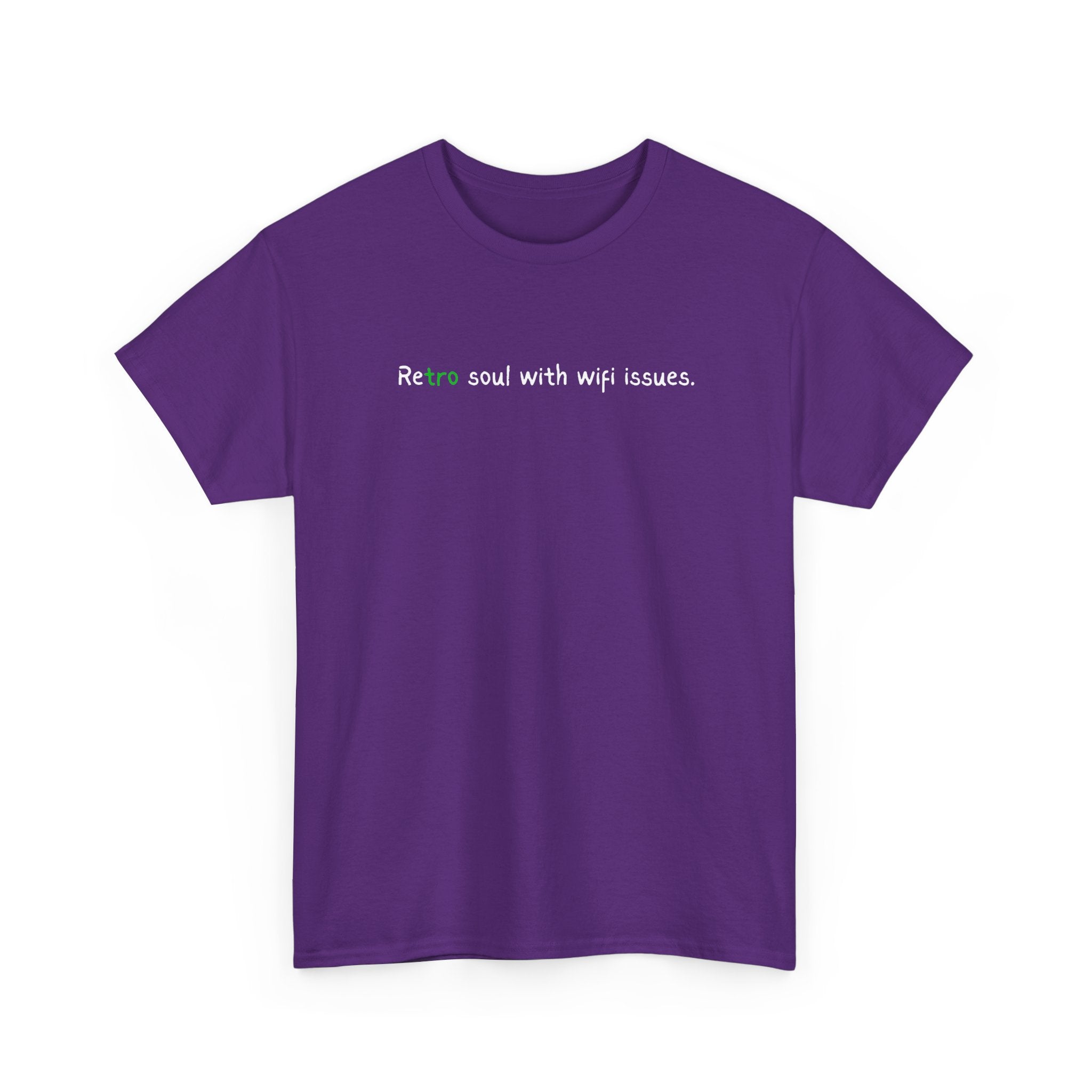Retro Soul Tee - "Retro soul with wifi issues." Vintage Text Graphic T-Shirt