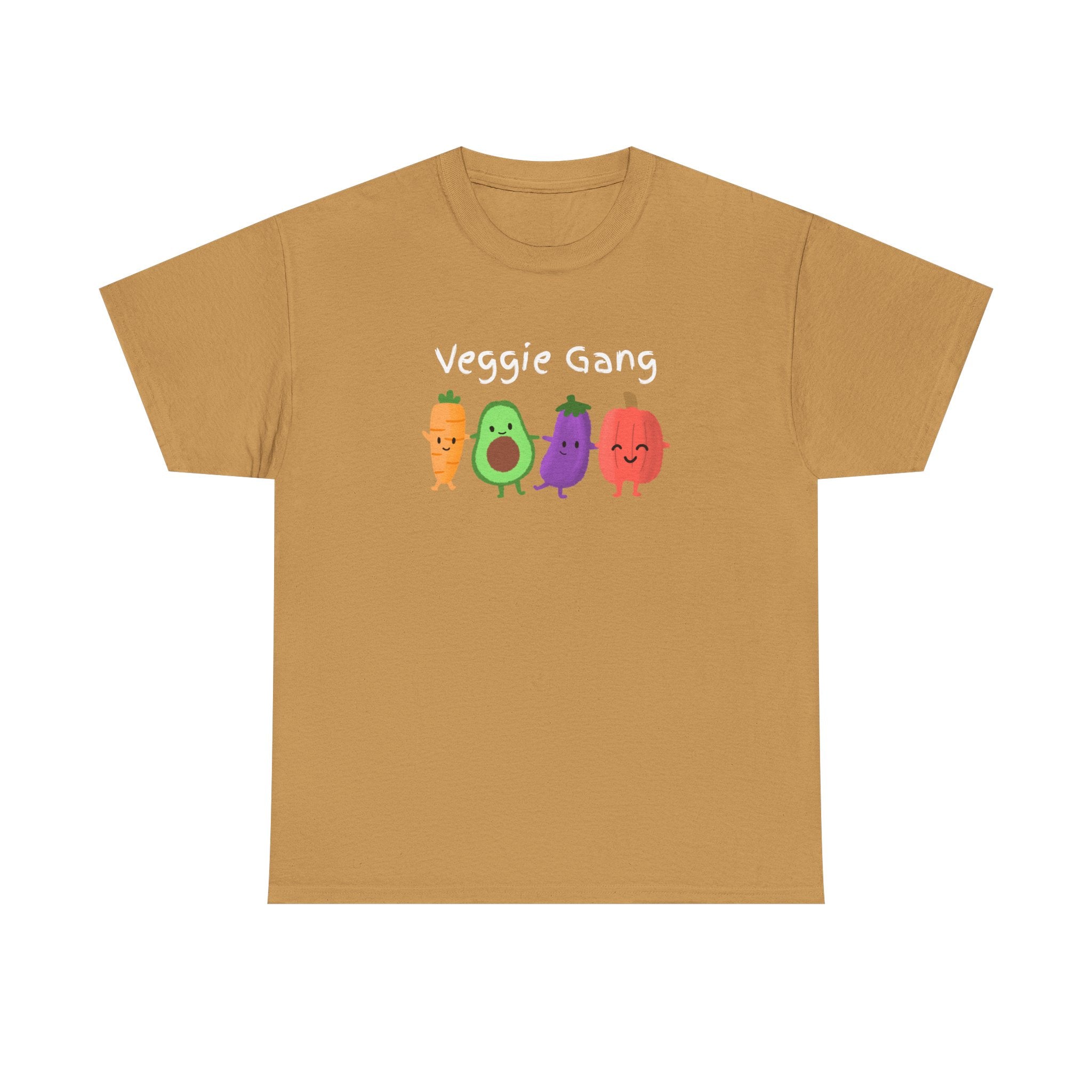 Veggie Gang T-Shirt – Cute Cartoon Avocado, Carrot, Eggplant & Pepper Tee