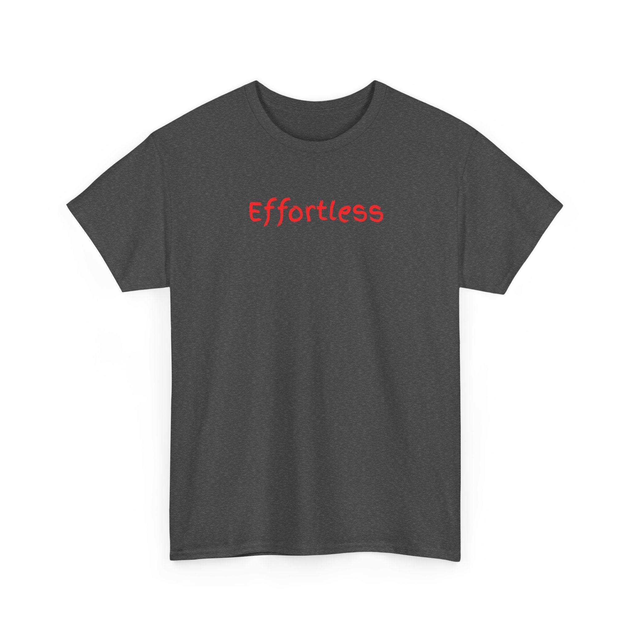 Effortless Tee — Minimal Red Script Graphic T-Shirt
