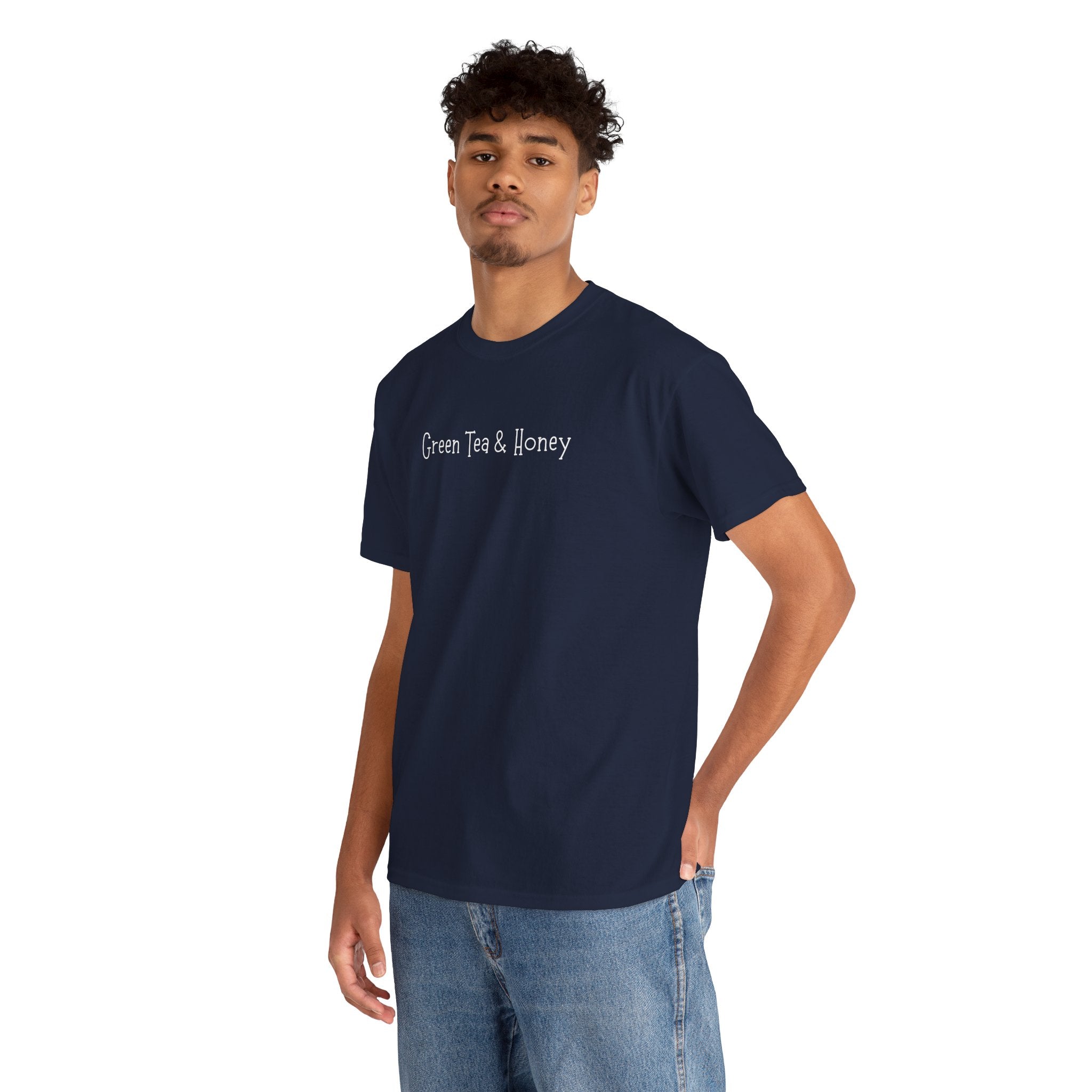 Green Tea & Honey Tee — Minimalist Tea Lover T-Shirt