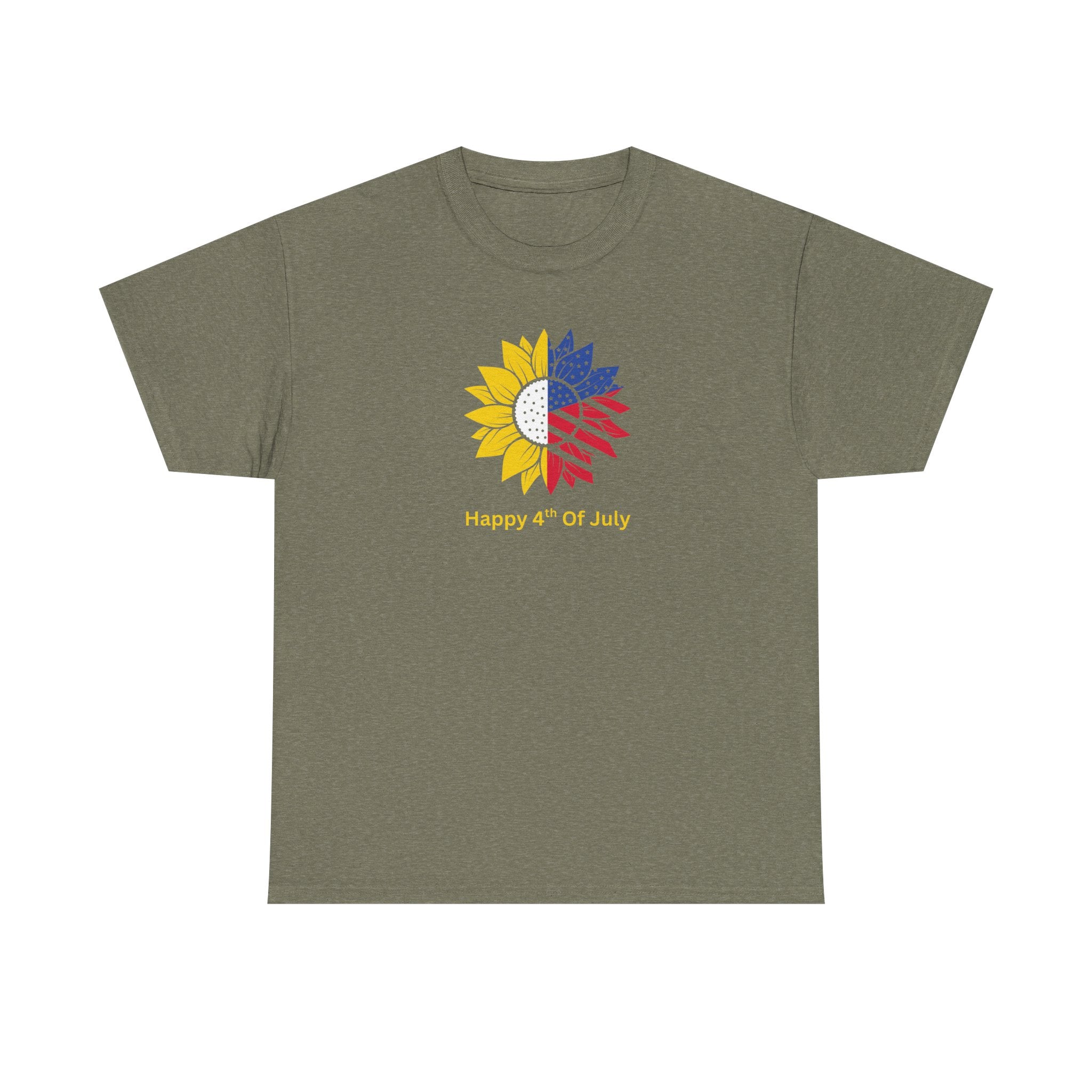 Sunflower USA T-Shirt – "Home of Hope" Patriotic Floral Tee