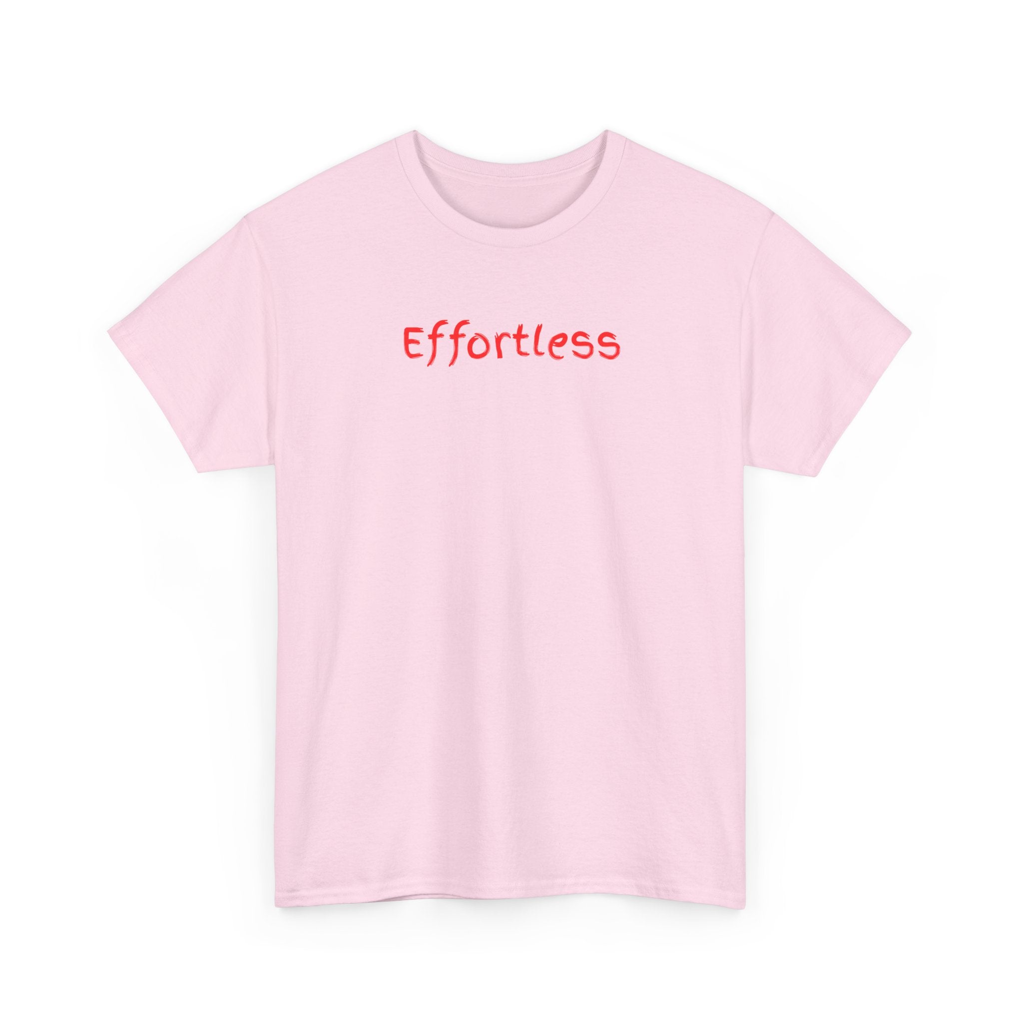 Effortless Tee — Minimal Red Script Graphic T-Shirt
