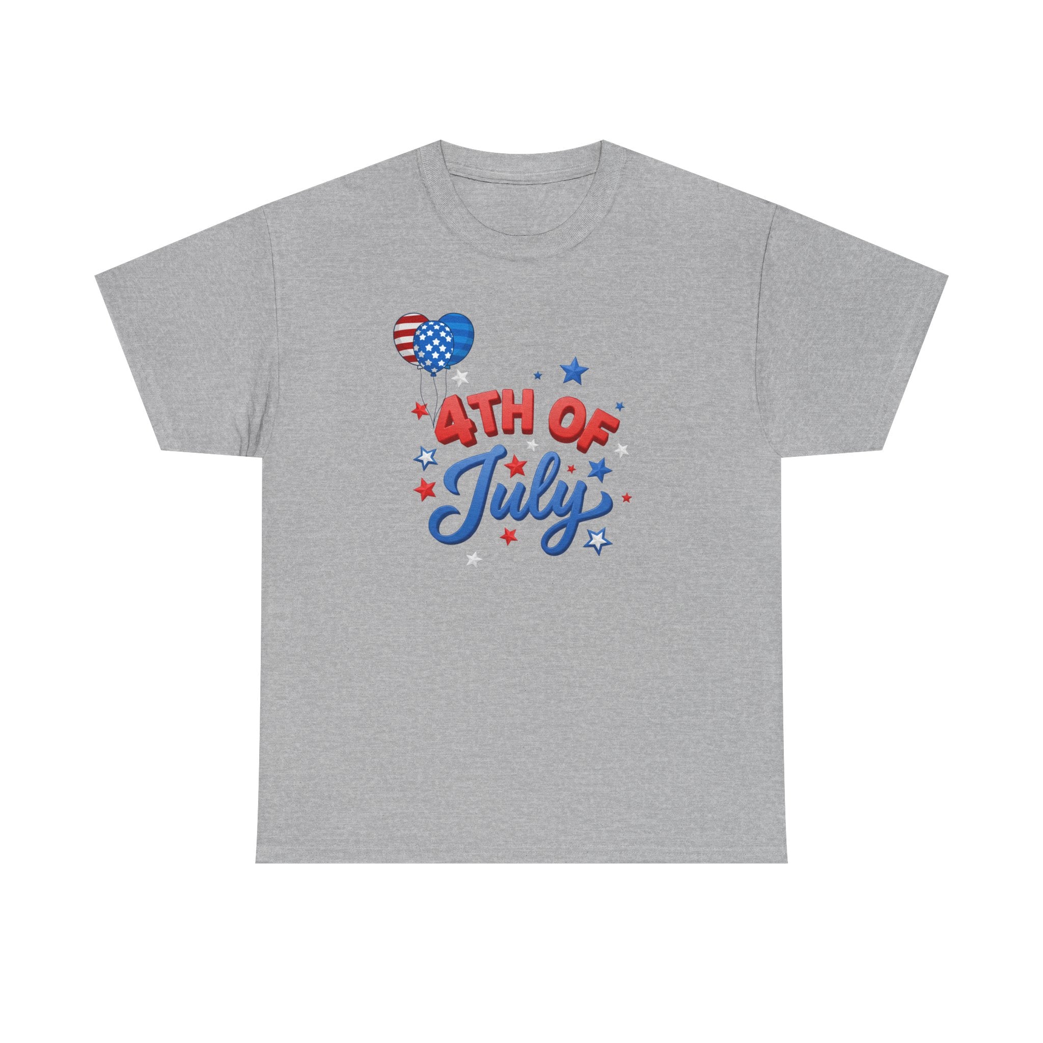 4th of July T-Shirt – Patriotic Stars & Heart Independence Day Tee