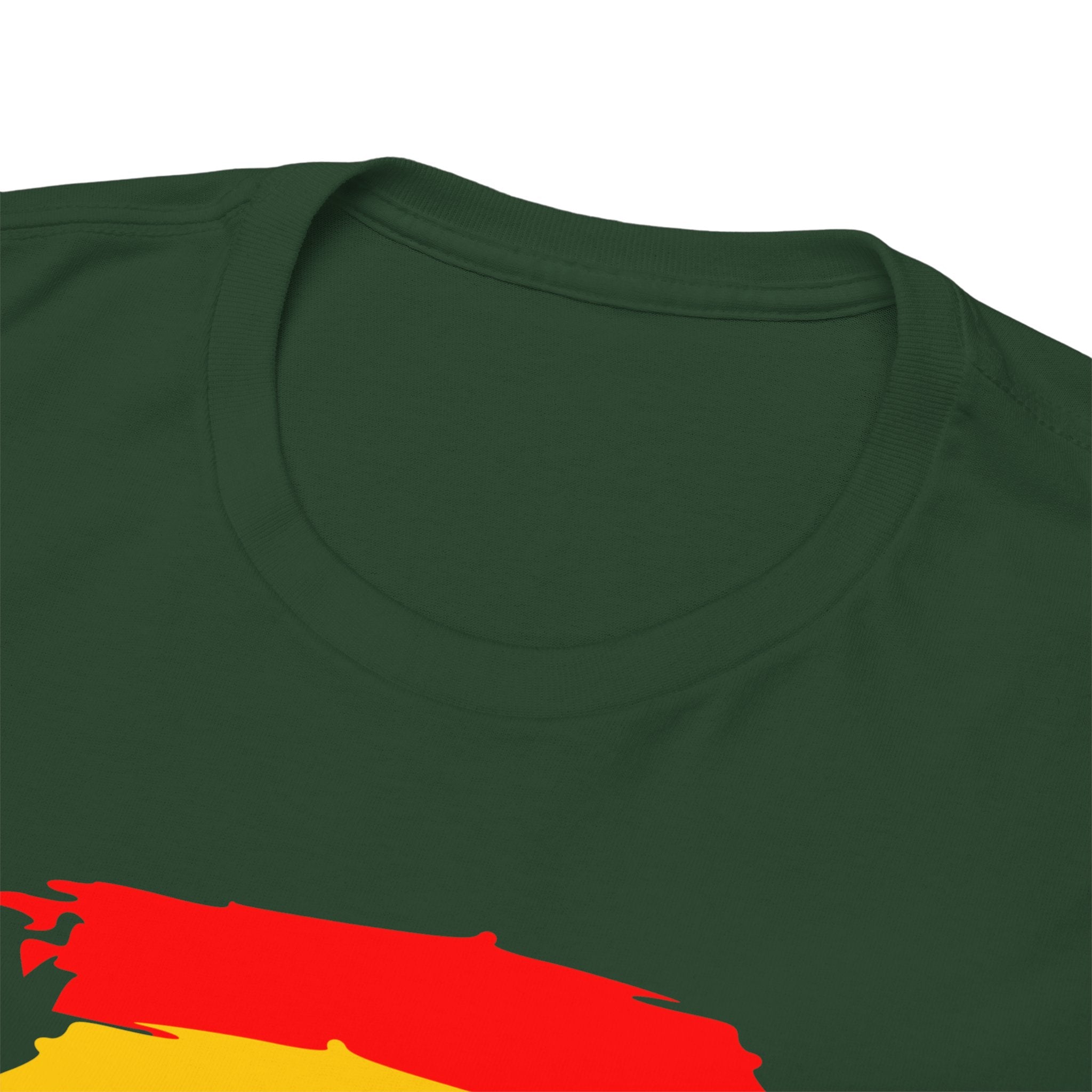 Juneteenth Graphic Tee — Rasta Flag Brushstroke Design