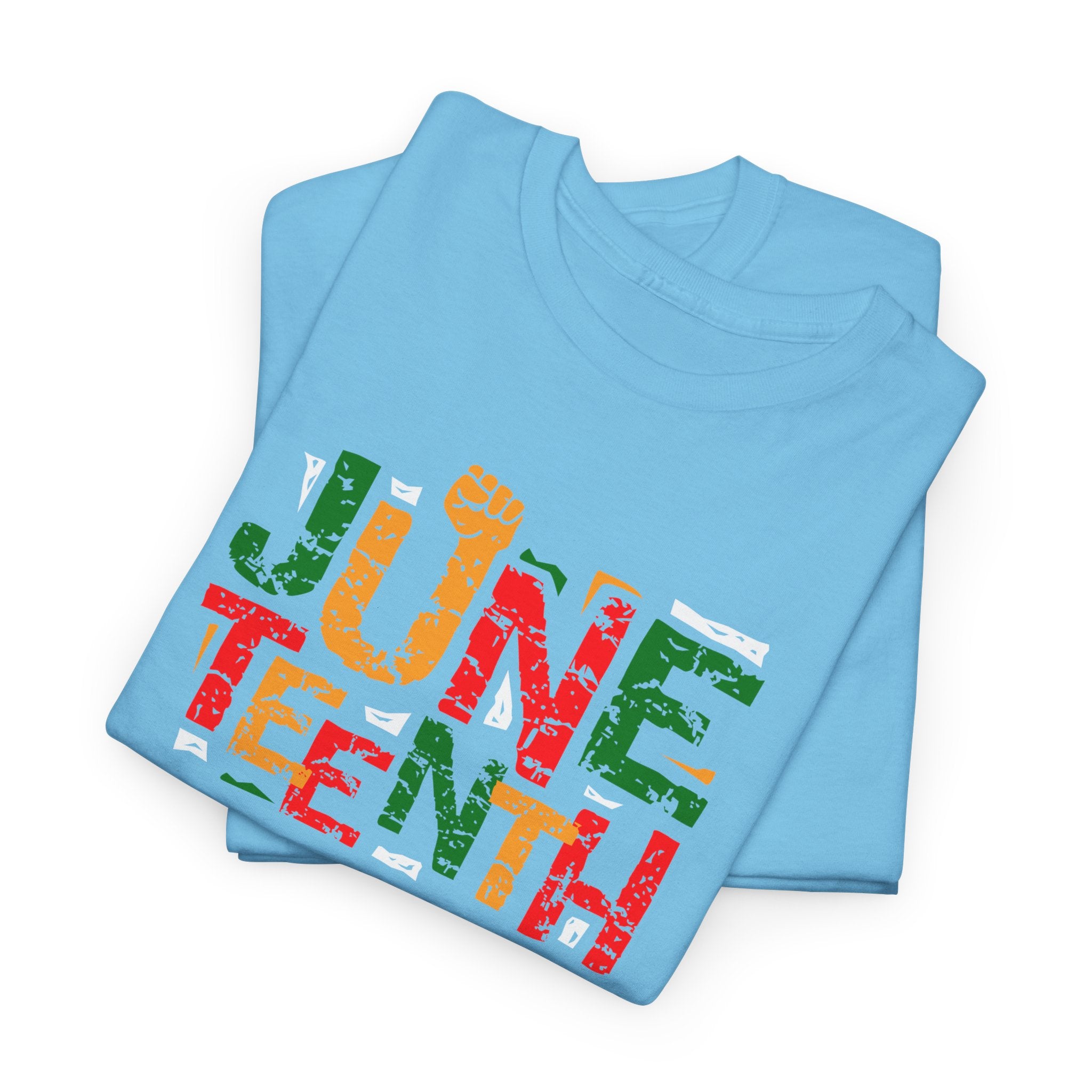Juneteenth Celebration T-Shirt — "Made Us Stronger" Floral Block Letter Tee