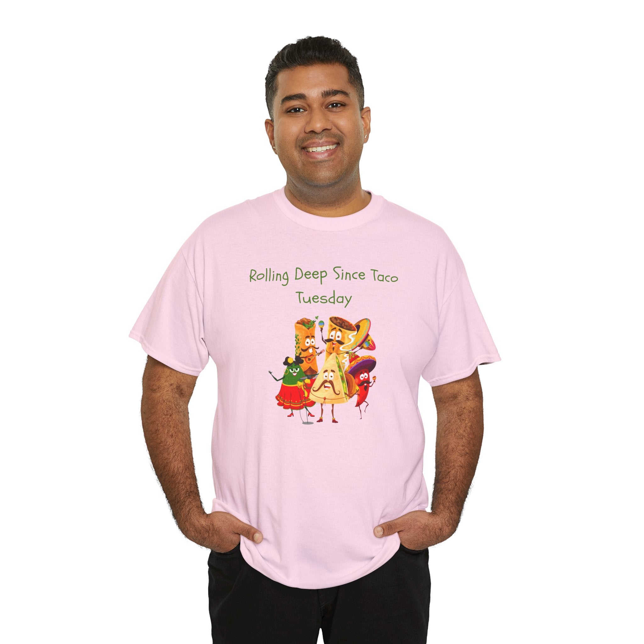 Taco Tuesday Graphic Tee — "Rolling Deep Since Taco Tuesday" Funny Mexican Food Shirt