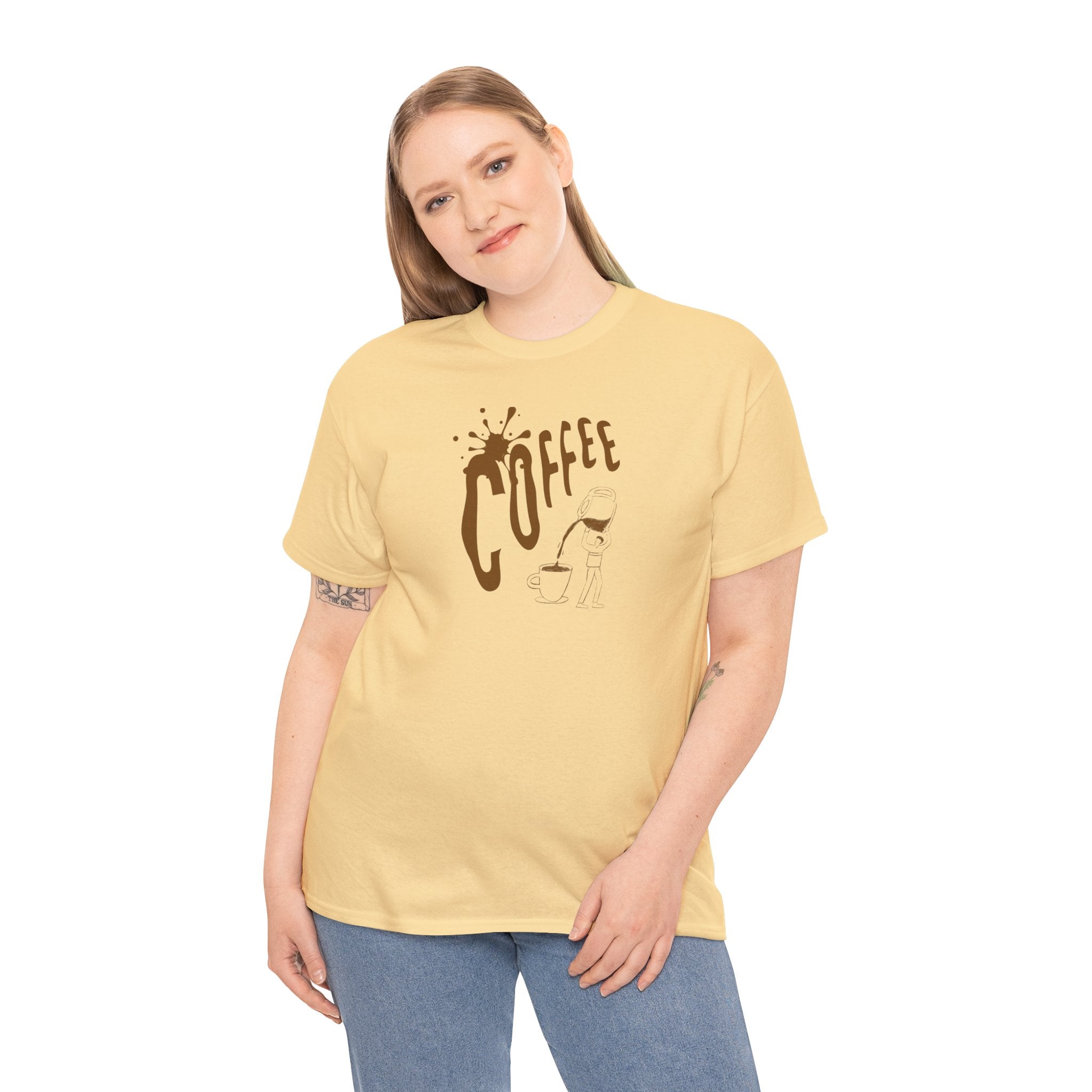 Coffee Splash T‑Shirt — Retro Coffee Typography Tee