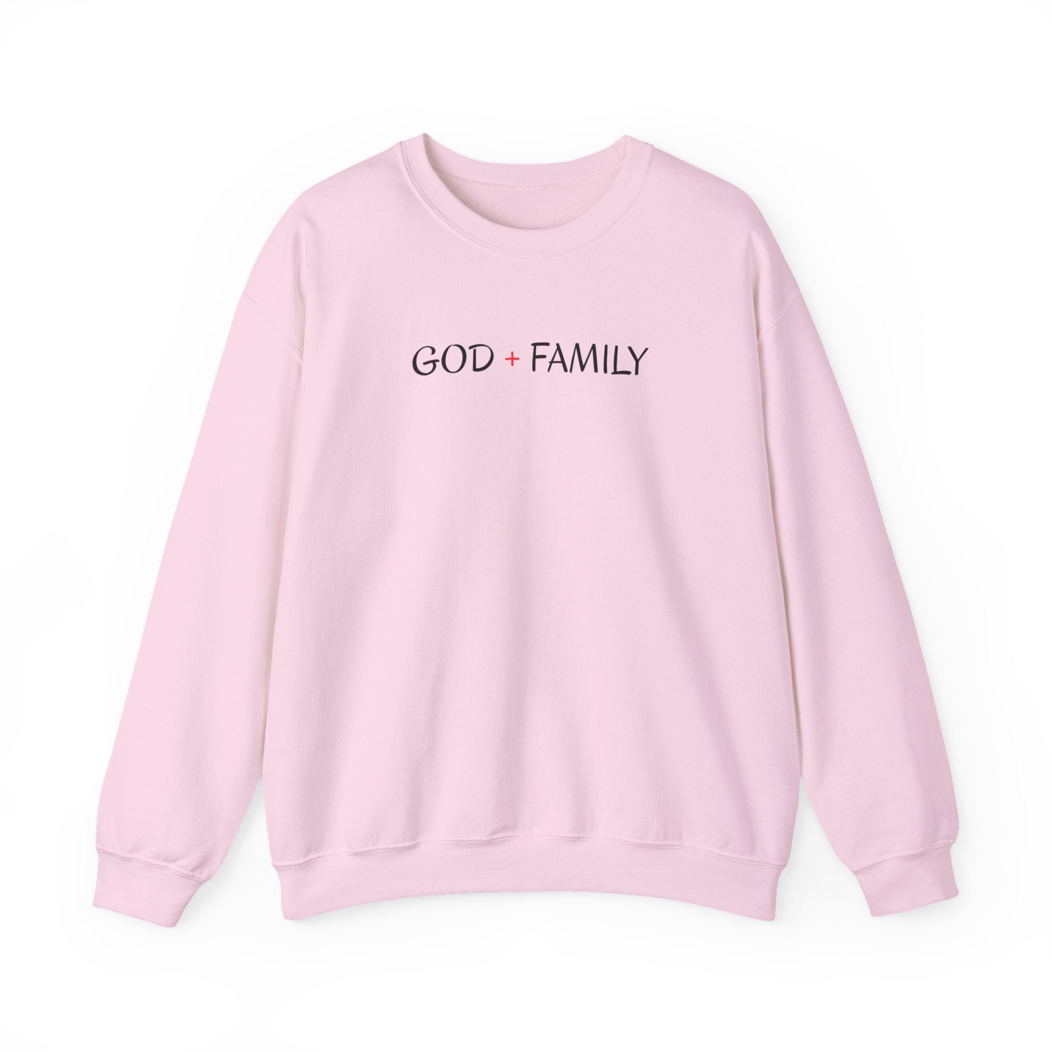 God + Family Crewneck Sweatshirt — Faith-Inspired Family Pullover