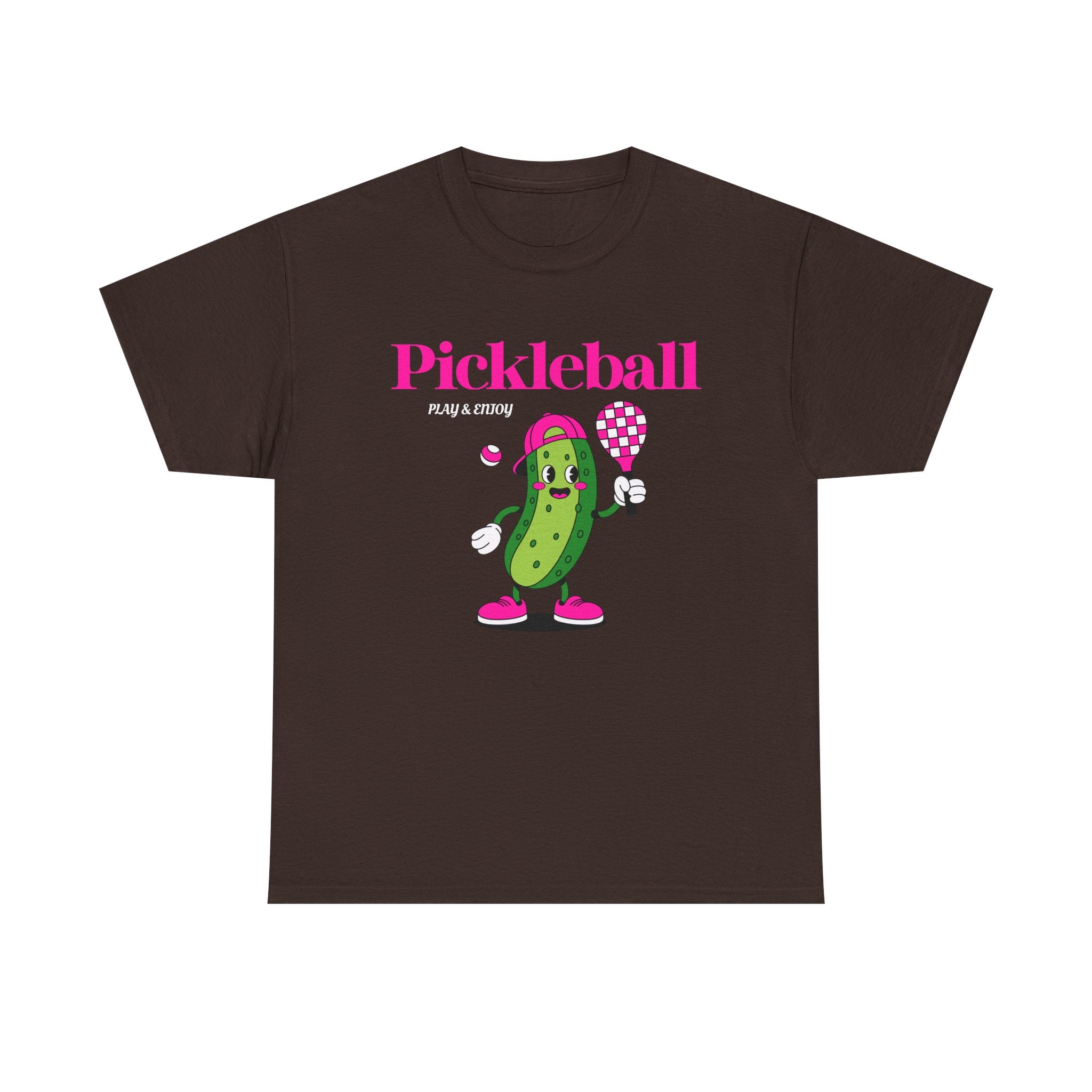 Pickleball Pickle Mascot Tee — Play & Enjoy Graphic T-Shirt