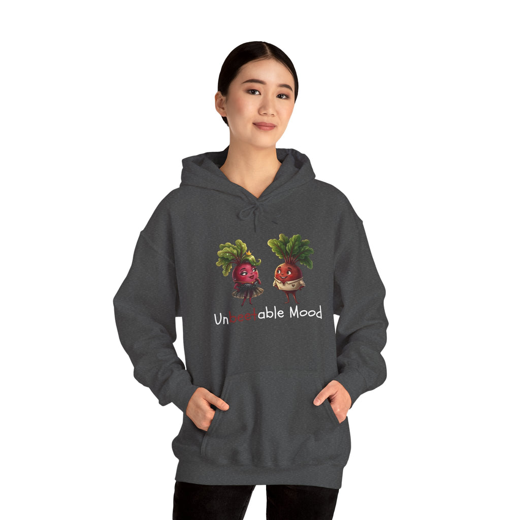 Radish 'Unbeetable Mood' Hoodie – Cute Veggie Couple Graphic Sweatshirt
