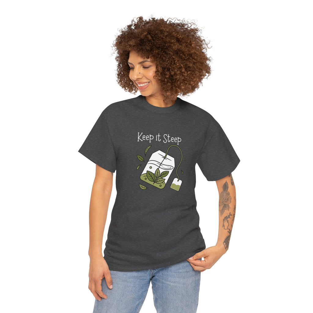 Keep It Steep Tea T-Shirt — Cute Tea Bag Graphic Tee for Tea Lovers