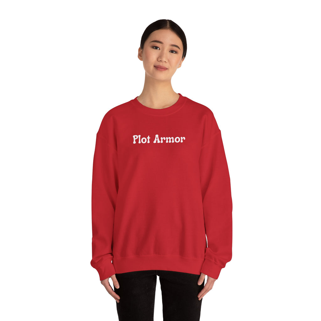 Plot Armor Sweatshirt — Funny Gamer RPG Crewneck for D&D & Roleplayers