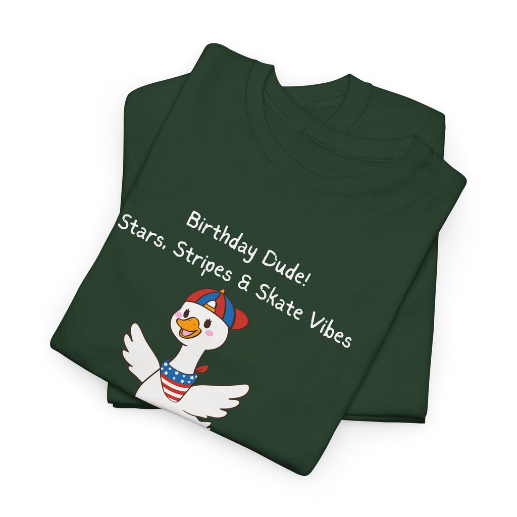 Birthday Dude! Stars, Stripes & Skate Vibes Tee