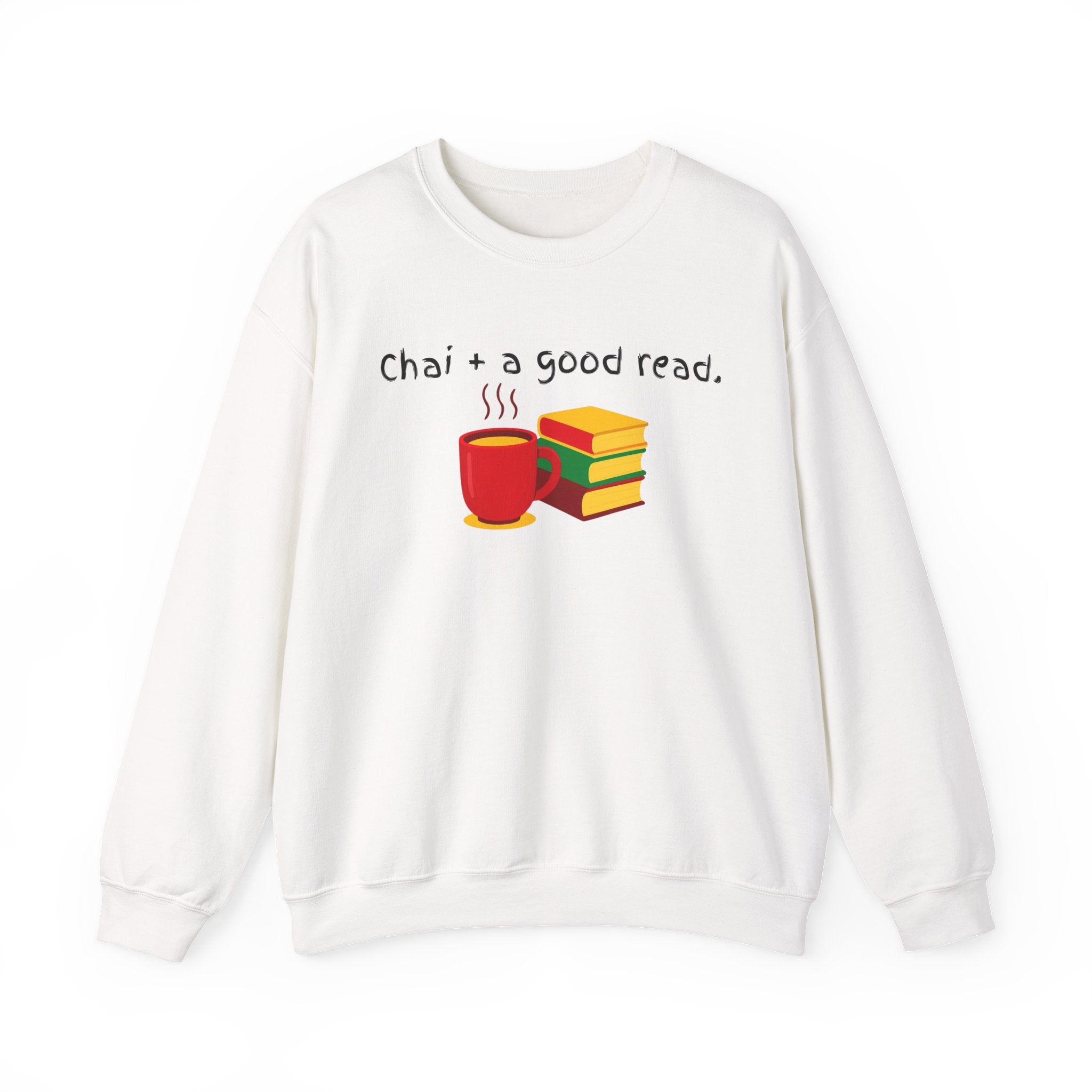 Cozy Reading Sweatshirt — "Chai + a Good Read" Crewneck