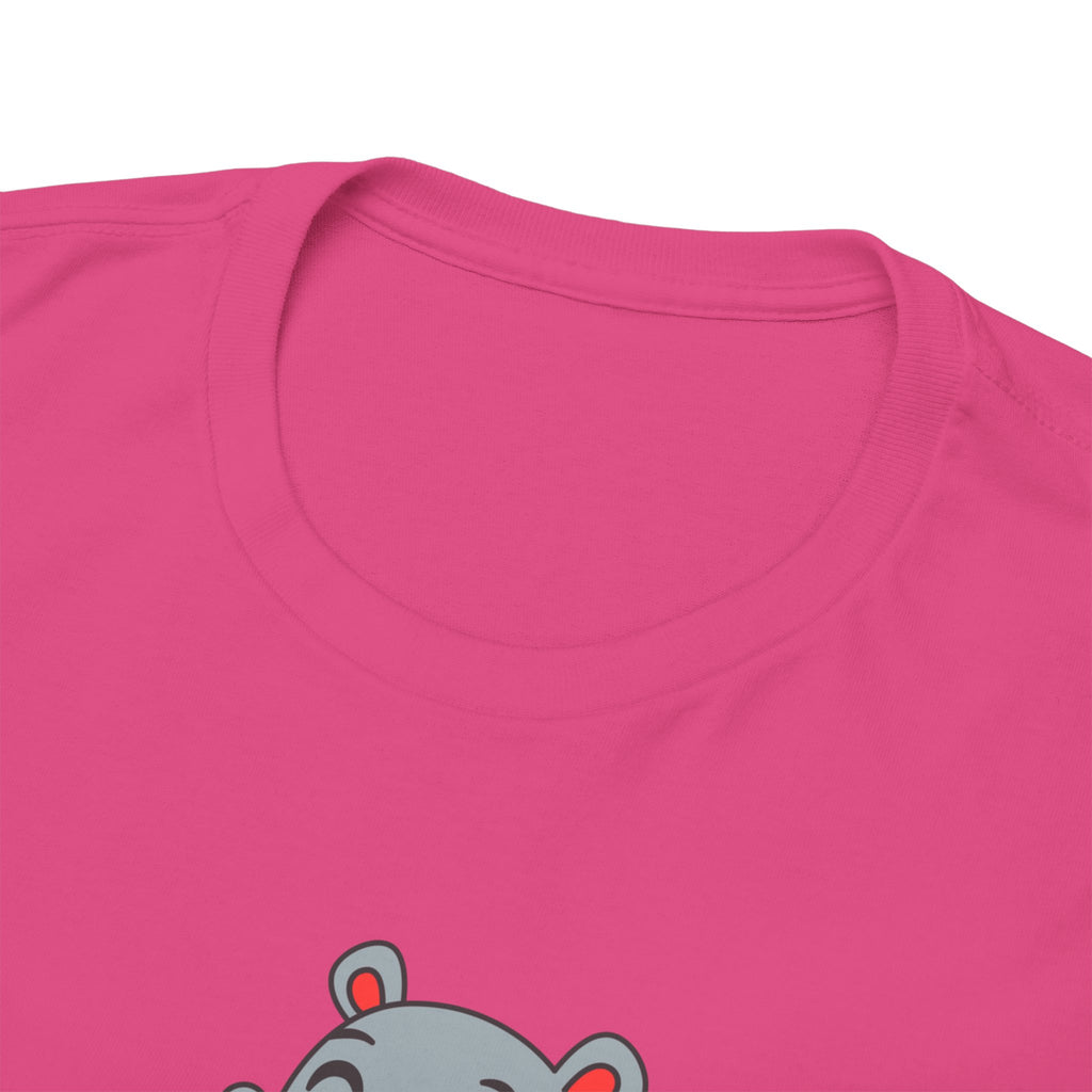 Hippo Eating Watermelon Tee — "Gone in Seconds" Cute Animal Graphic Shirt