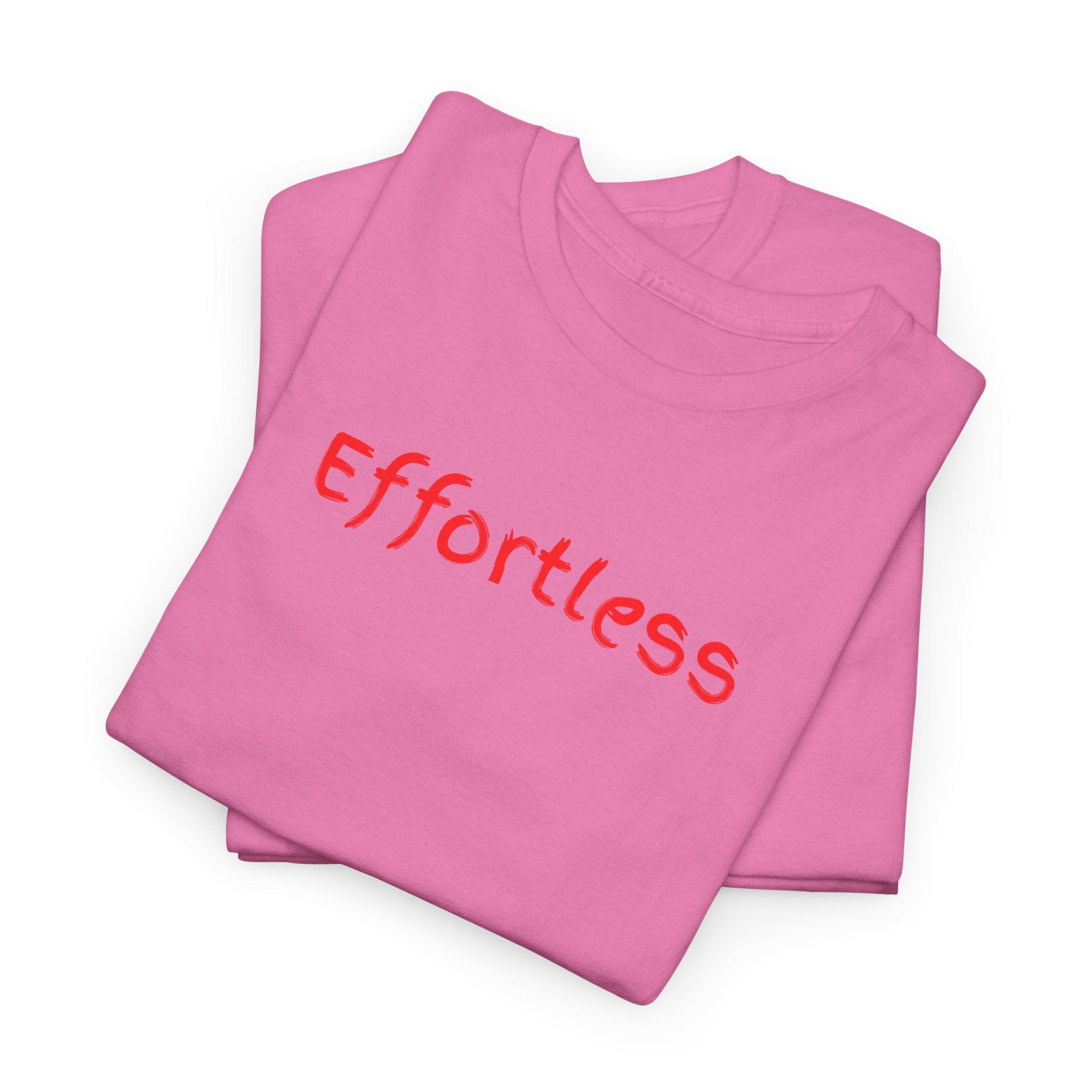 Effortless Tee — Minimal Red Script Graphic T-Shirt