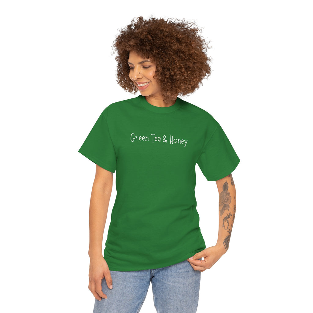 Green Tea & Honey Tee — Minimalist Tea Lover T-Shirt