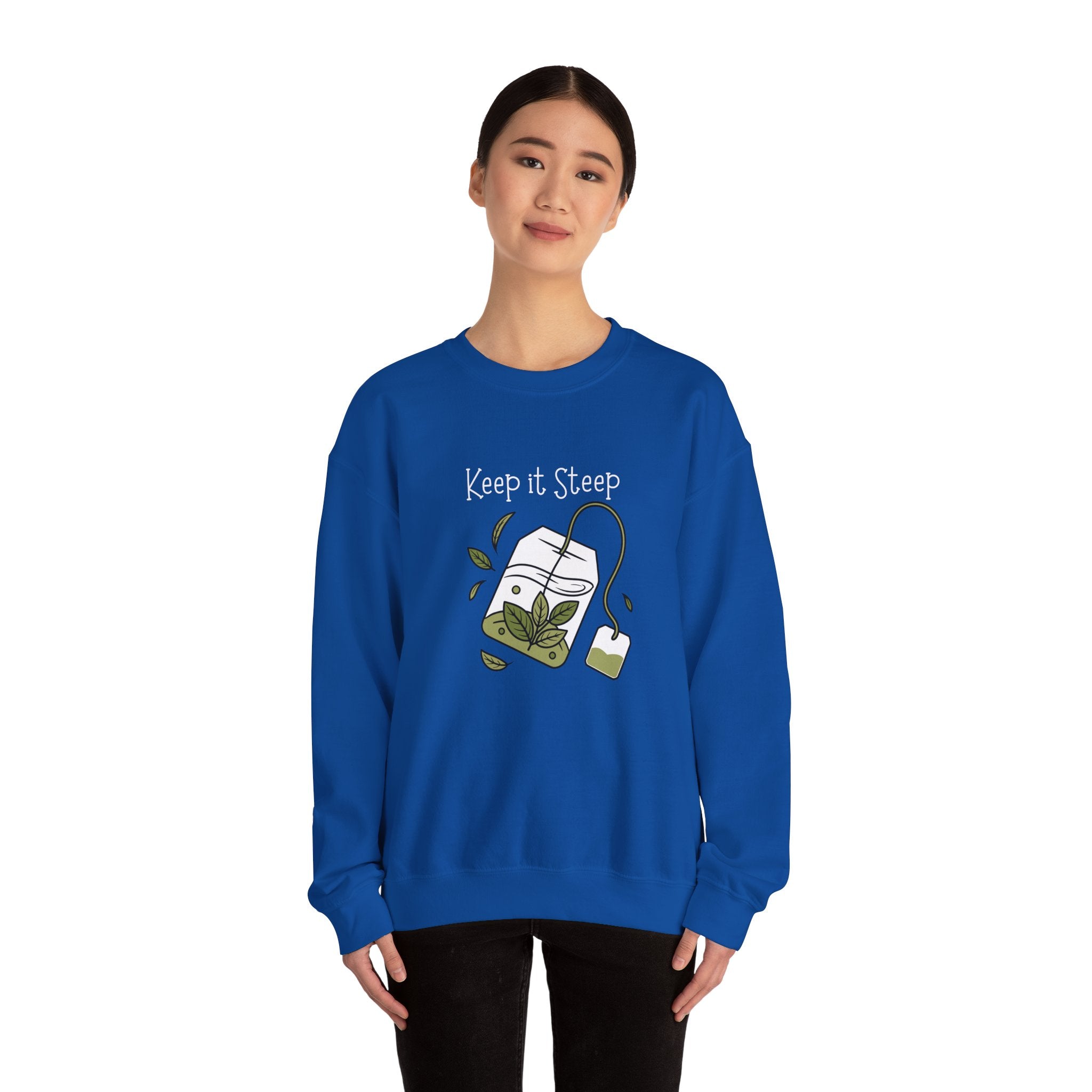 Crewneck Sweatshirt — Herbal Tea Bag Illustration | Cozy Botanical Gift