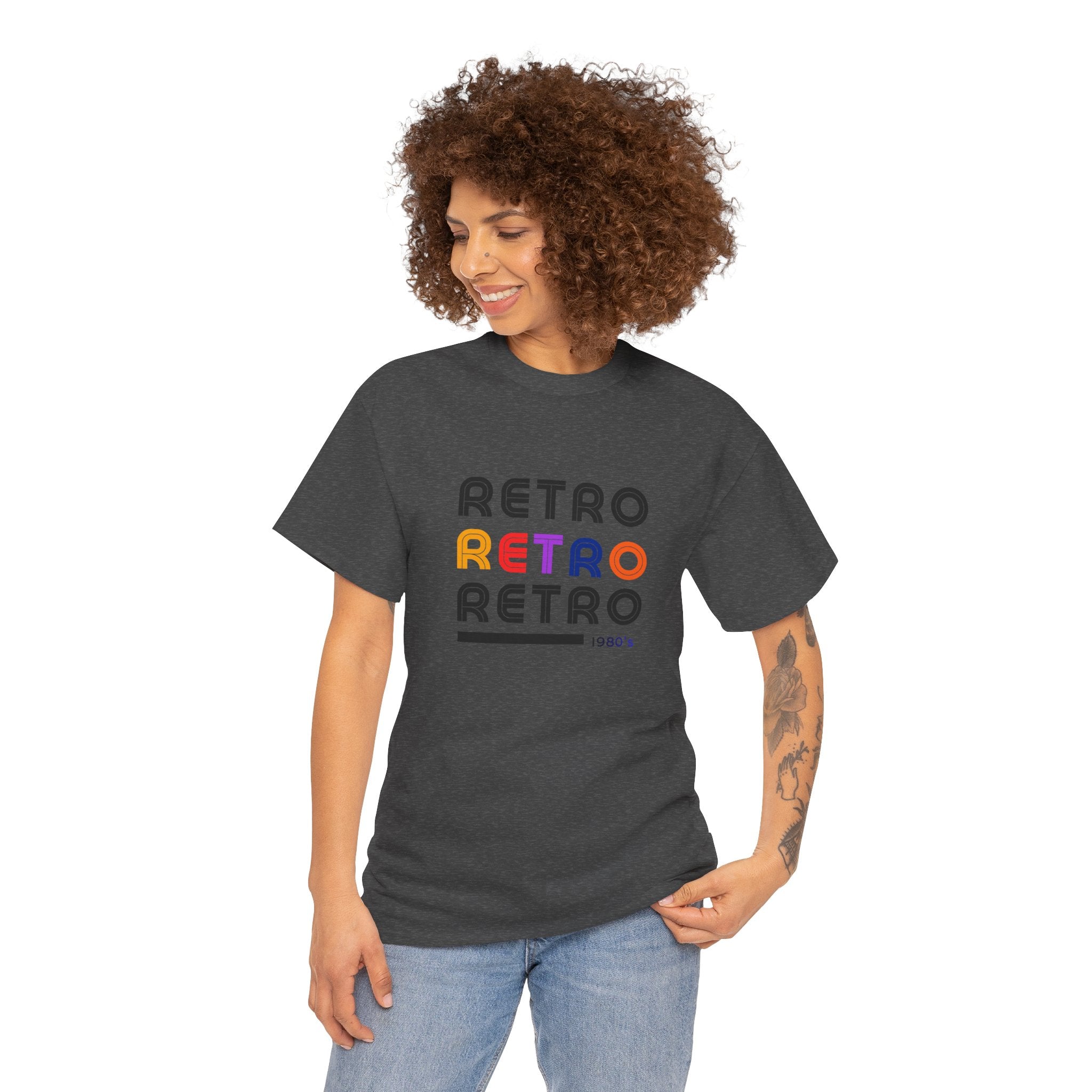 Retro Repeat Tee — Vintage 1980s-Inspired Graphic T-Shirt