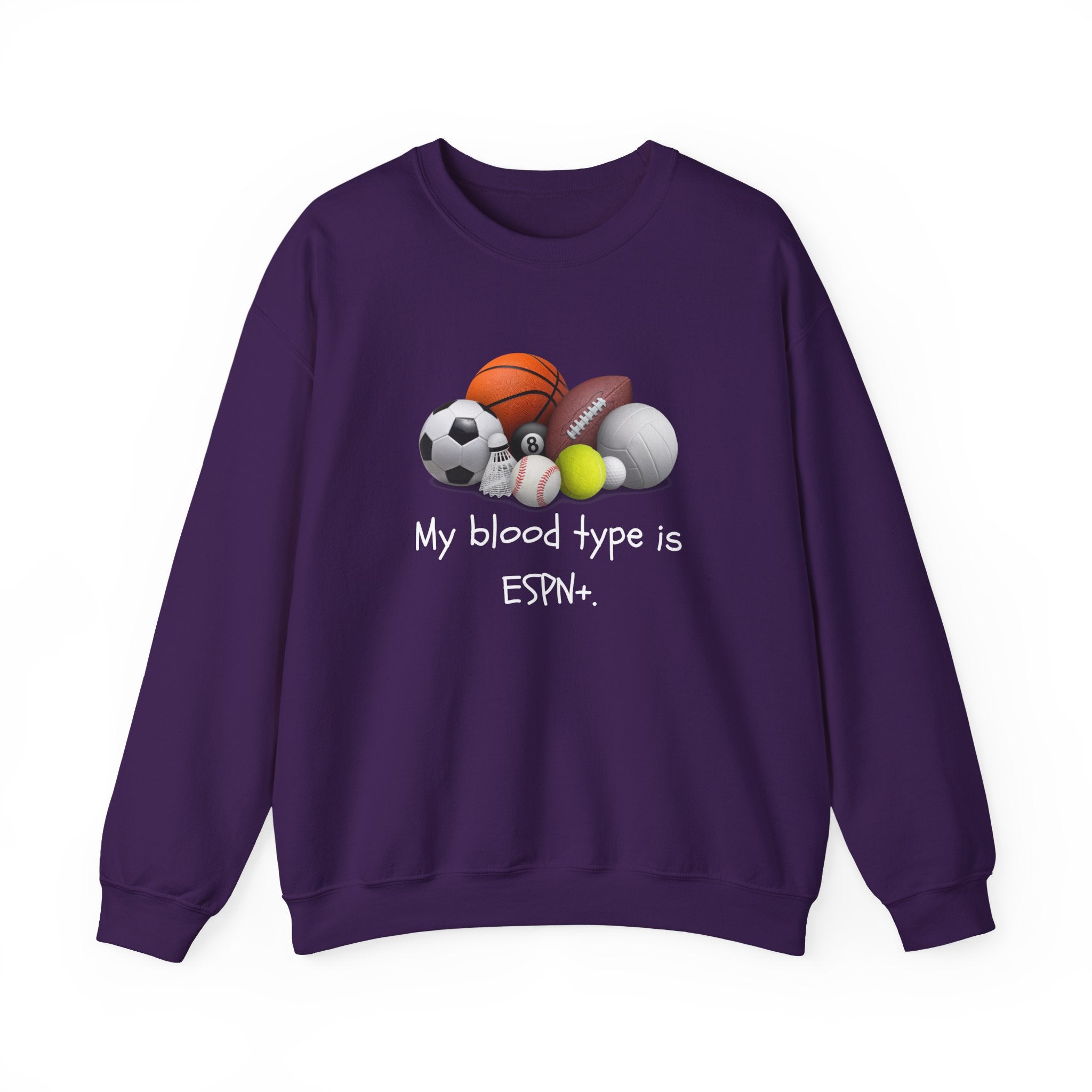 Sweatshirt — "My Blood Type is ESPN" Sports Crewneck