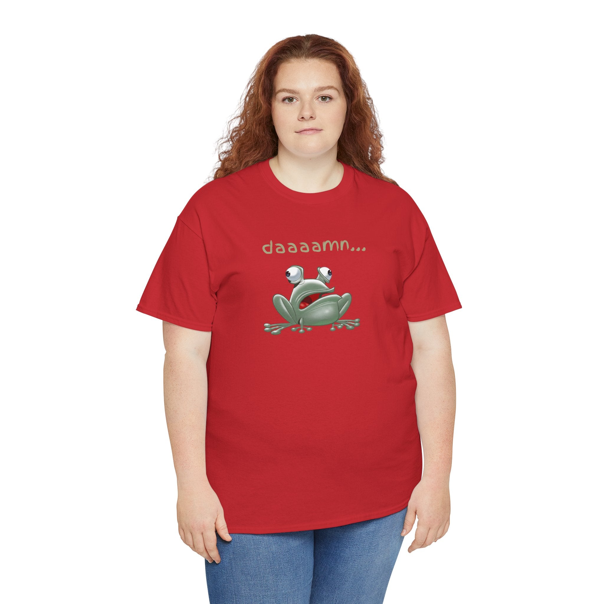 Frog "daaaamn..." T-Shirt — Funny Relaxed Frog Graphic Tee
