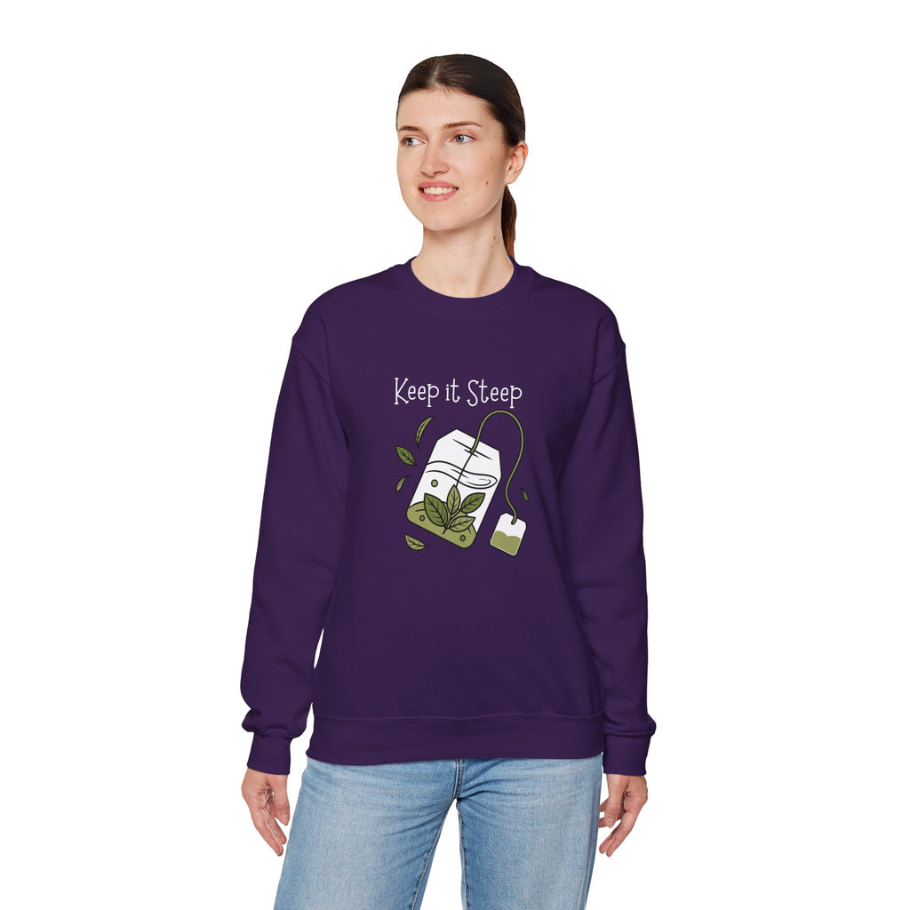 Crewneck Sweatshirt — Herbal Tea Bag Illustration | Cozy Botanical Gift